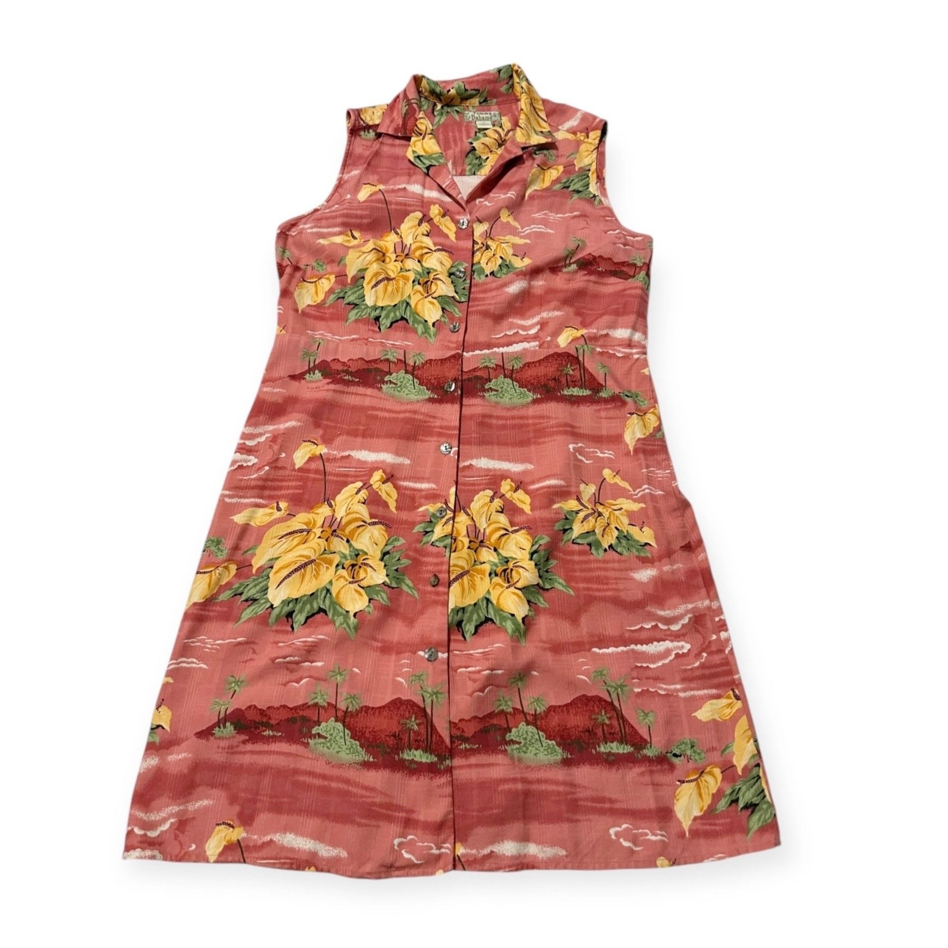 Tommy Bahama Tommy Bahama Silk Sleeveless Shirt Dress, Size 14, Hawaiian Size XL / US 12-14 / IT 48-50 - 4 Thumbnail