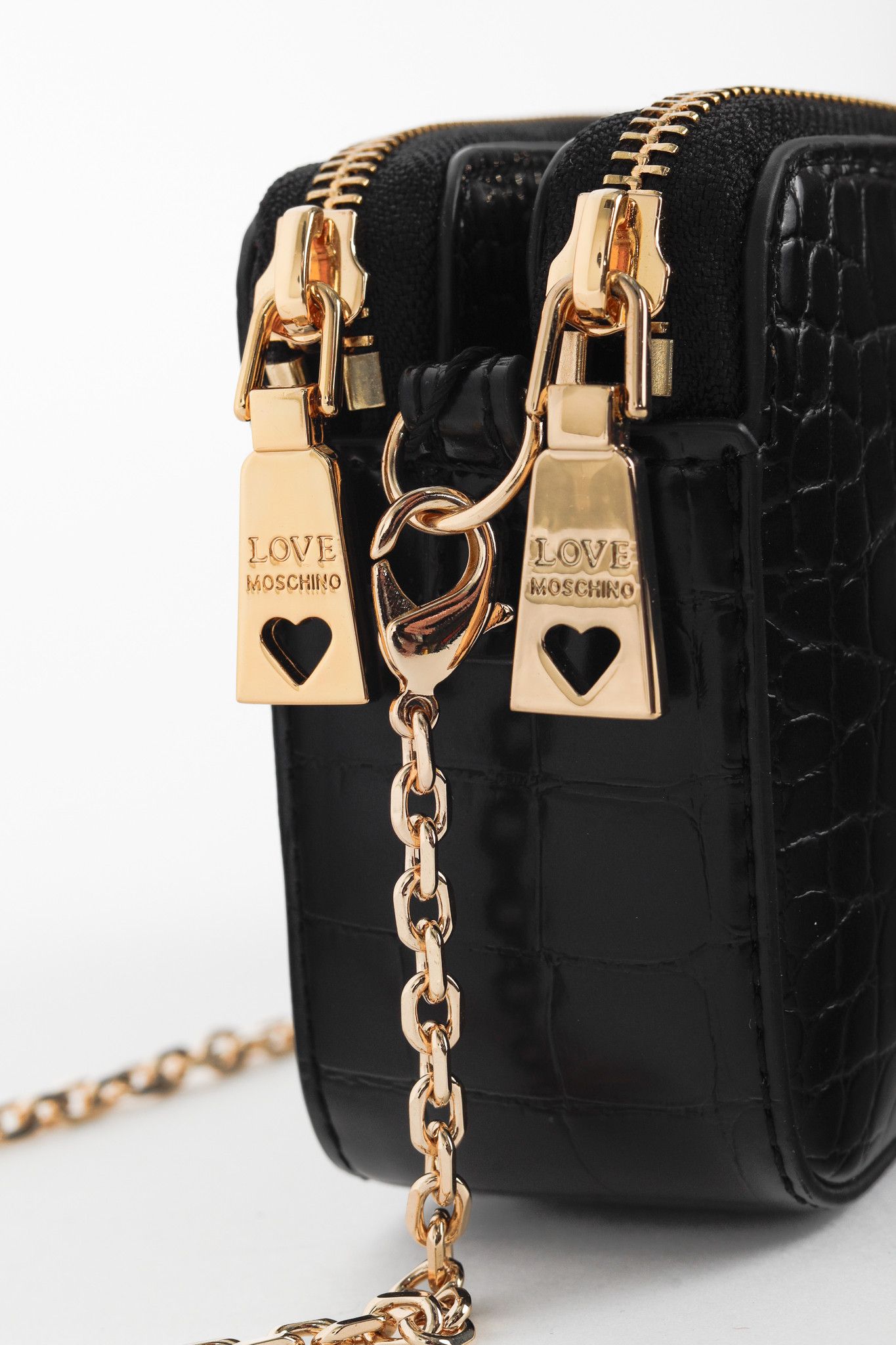 Love Moschino Love Moschino PU Croco Logo-Plaque Zip Around Crossbody Bag Size ONE SIZE - 9 Thumbnail