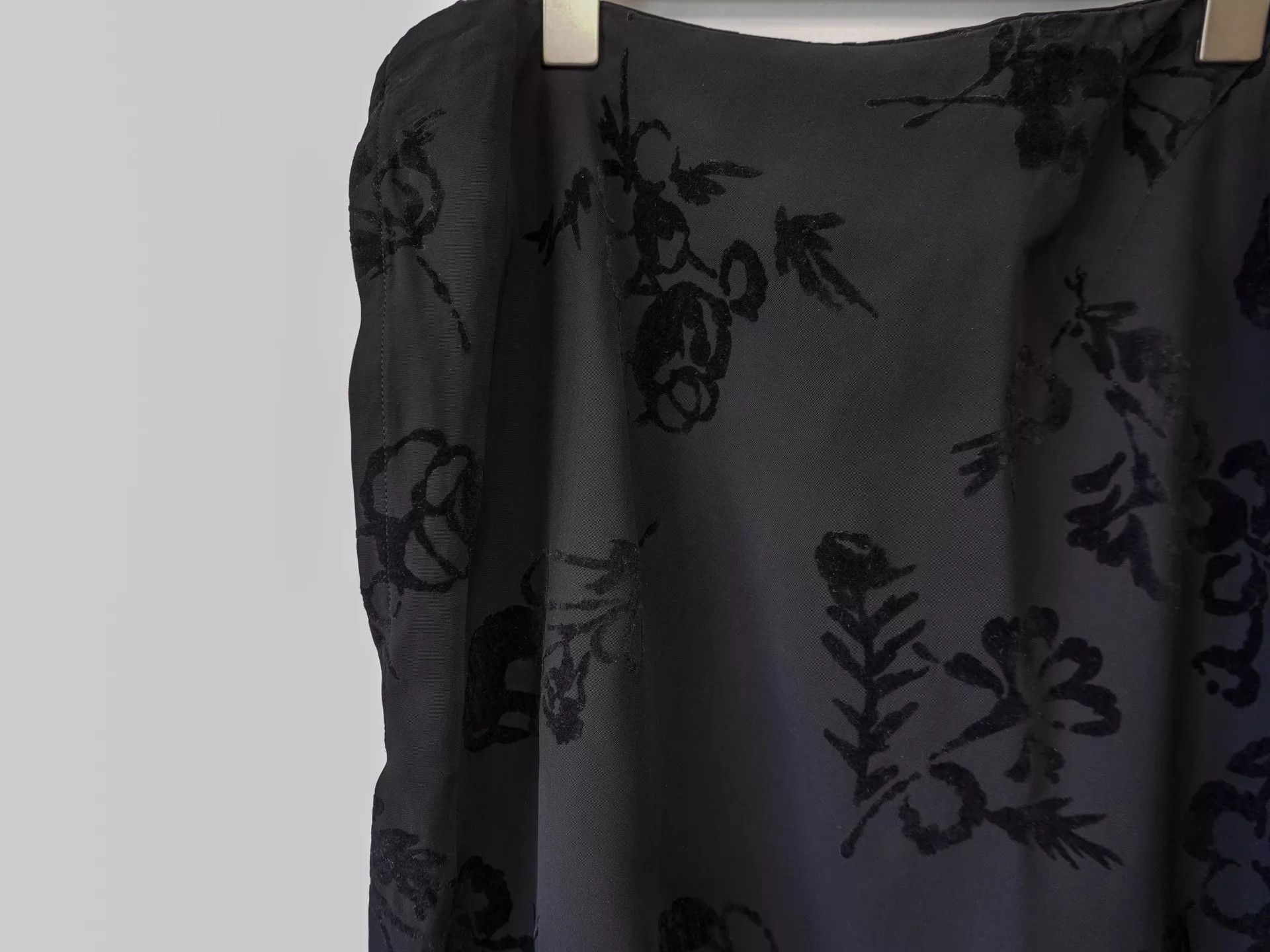 Yohji Yamamoto Yohji Yamamoto 1997SS Velvet Floral Dress Size S Size 26" / US 2 / IT 38 - 5 Thumbnail