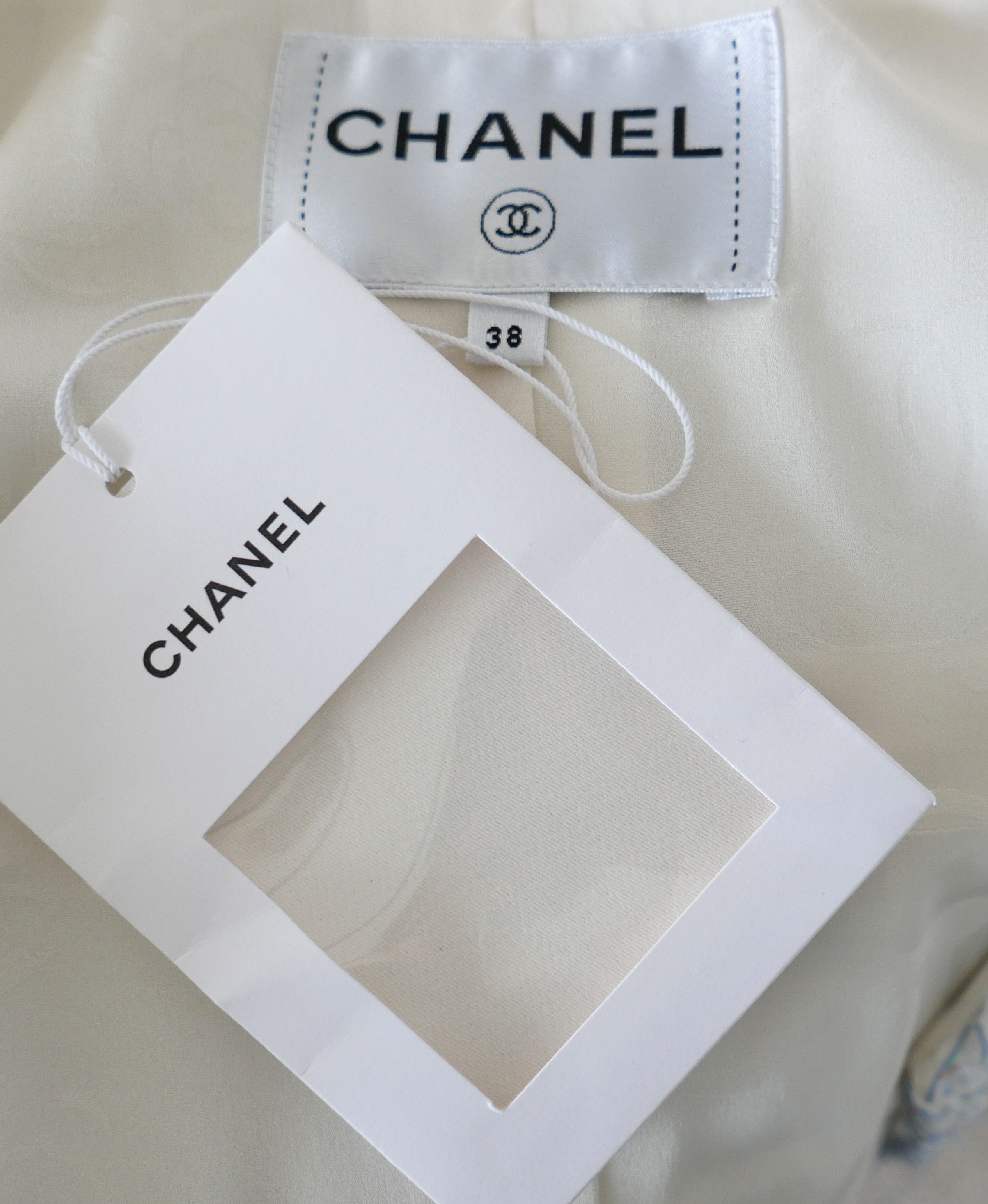 Chanel Chanel Spring 2018 Iridescent Cotton Tweed Trim Jacket 18P Size S / US 4 / IT 40 - 10 Thumbnail