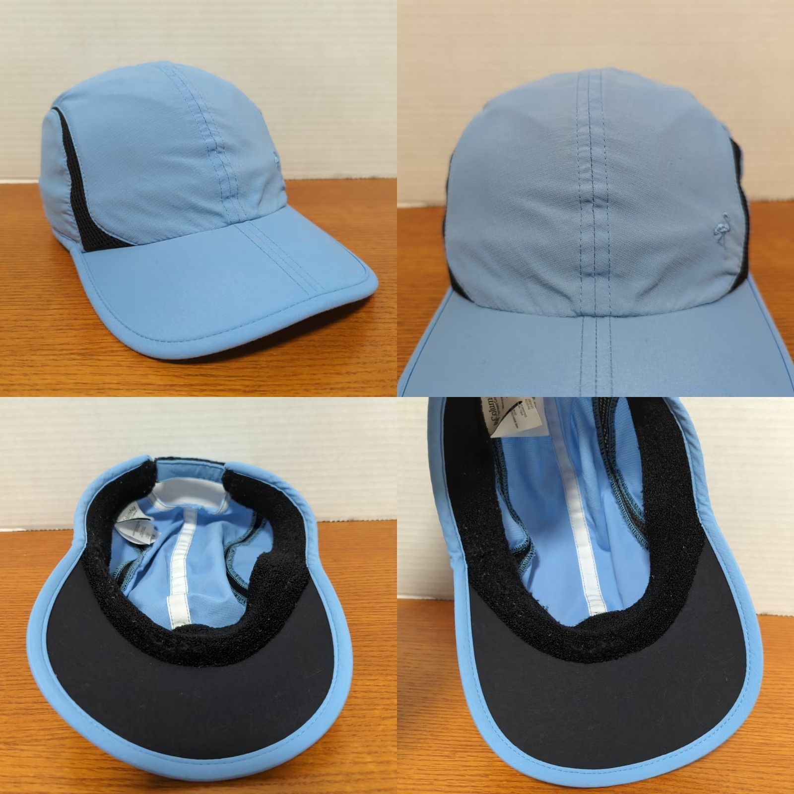 Vintage Columbia Hat Cap Strap Back Light Blue Athletic Lightweight Running Panel Men's Baseball Cap Size ONE SIZE - 8 Thumbnail