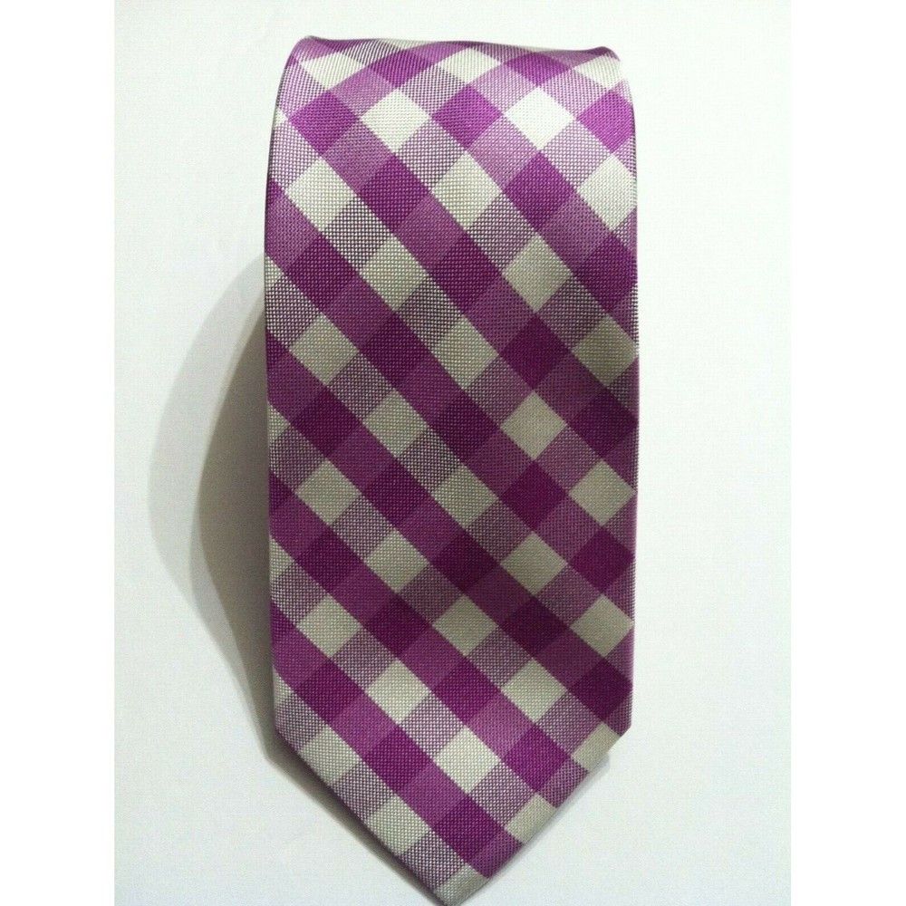 Tommy Hilfiger TOMMY HILFIGER MENS NEW DEEP PINK 100%SILK TIE WIDTH:3" Size ONE SIZE - 1 Thumbnail