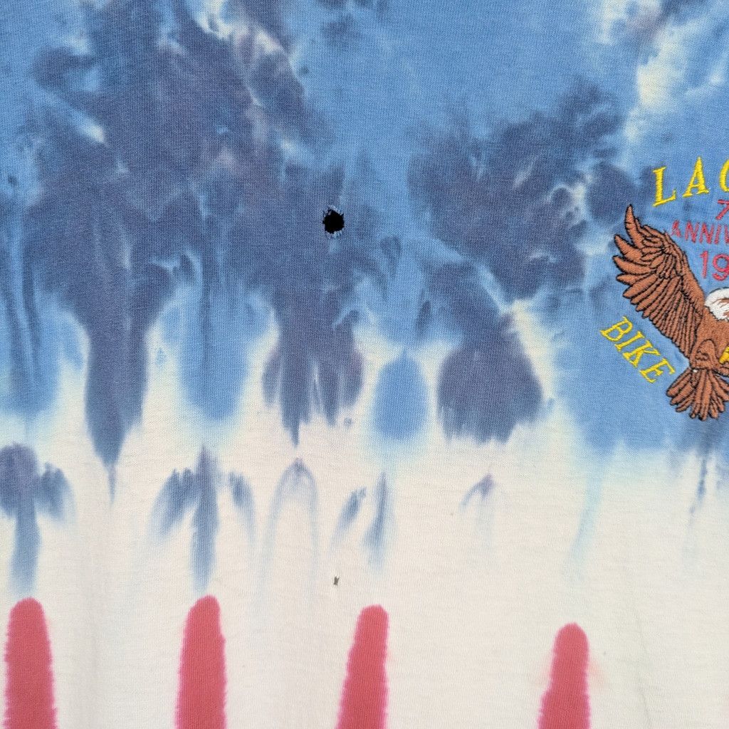 Anvil 1998 75th Laconia Bike Week American Tie-Dye T Shirt XL Size US XL / EU 56 / 4 - 6 Thumbnail