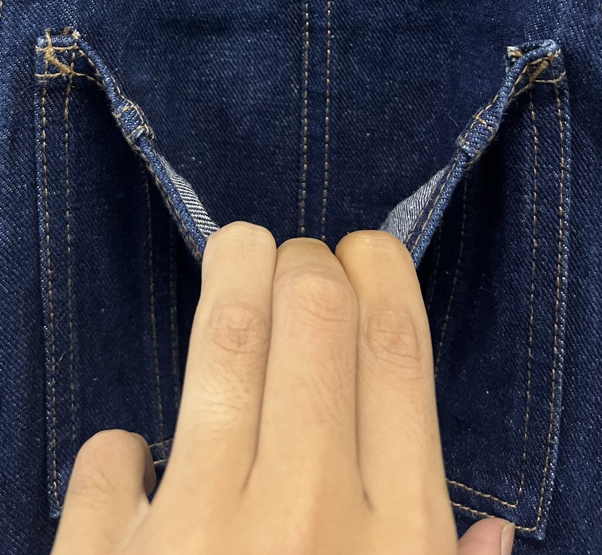 Asos × Vintage ASOS Denim Overalls - Dark Wash - UK 8 / US 4 / EU 36 Size US 30 / EU 46 - 7 Thumbnail