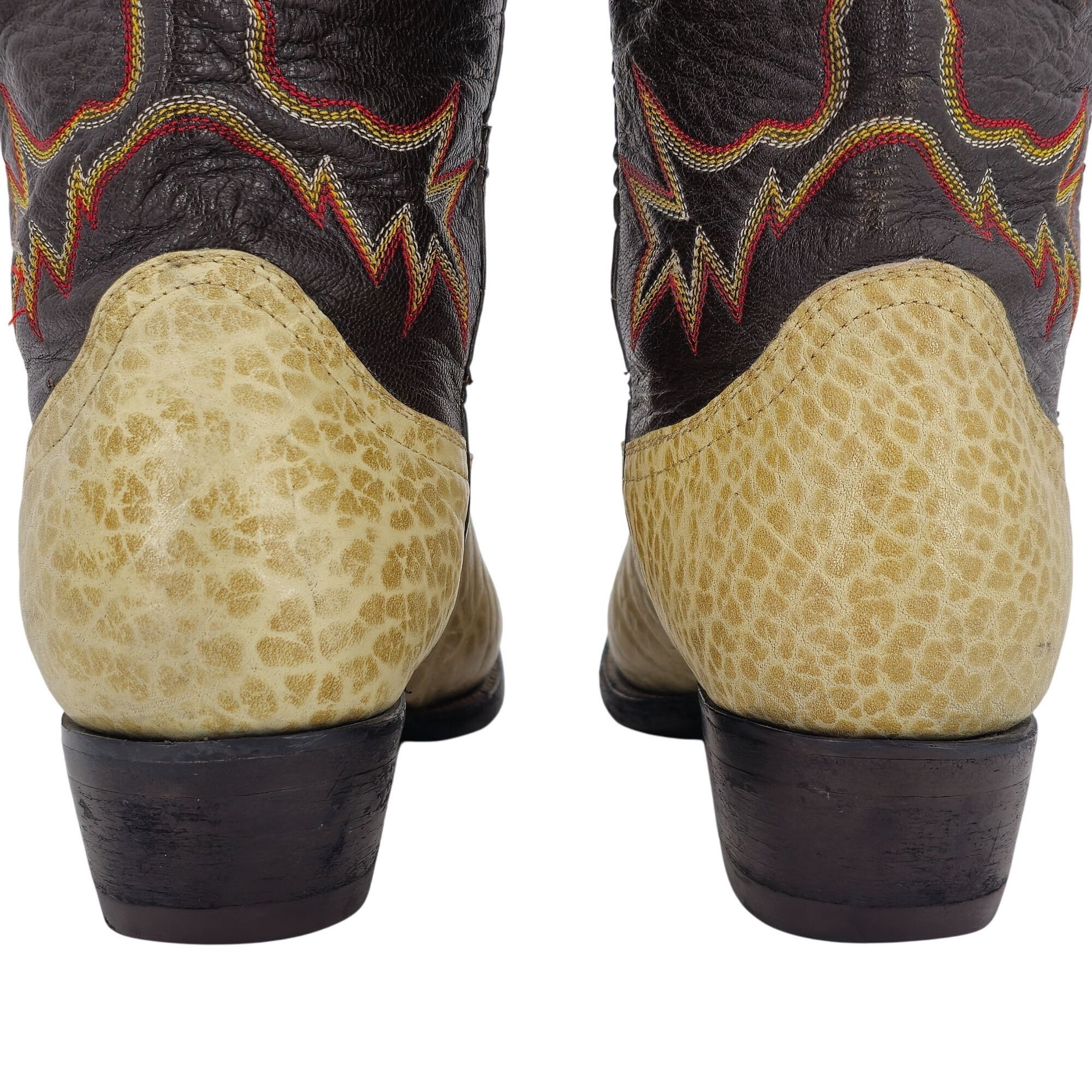 Other Bull Rider Men 9.5 Unique Color Golden Yellow Brown Leather Size US 9.5 / EU 42-43 - 7 Thumbnail
