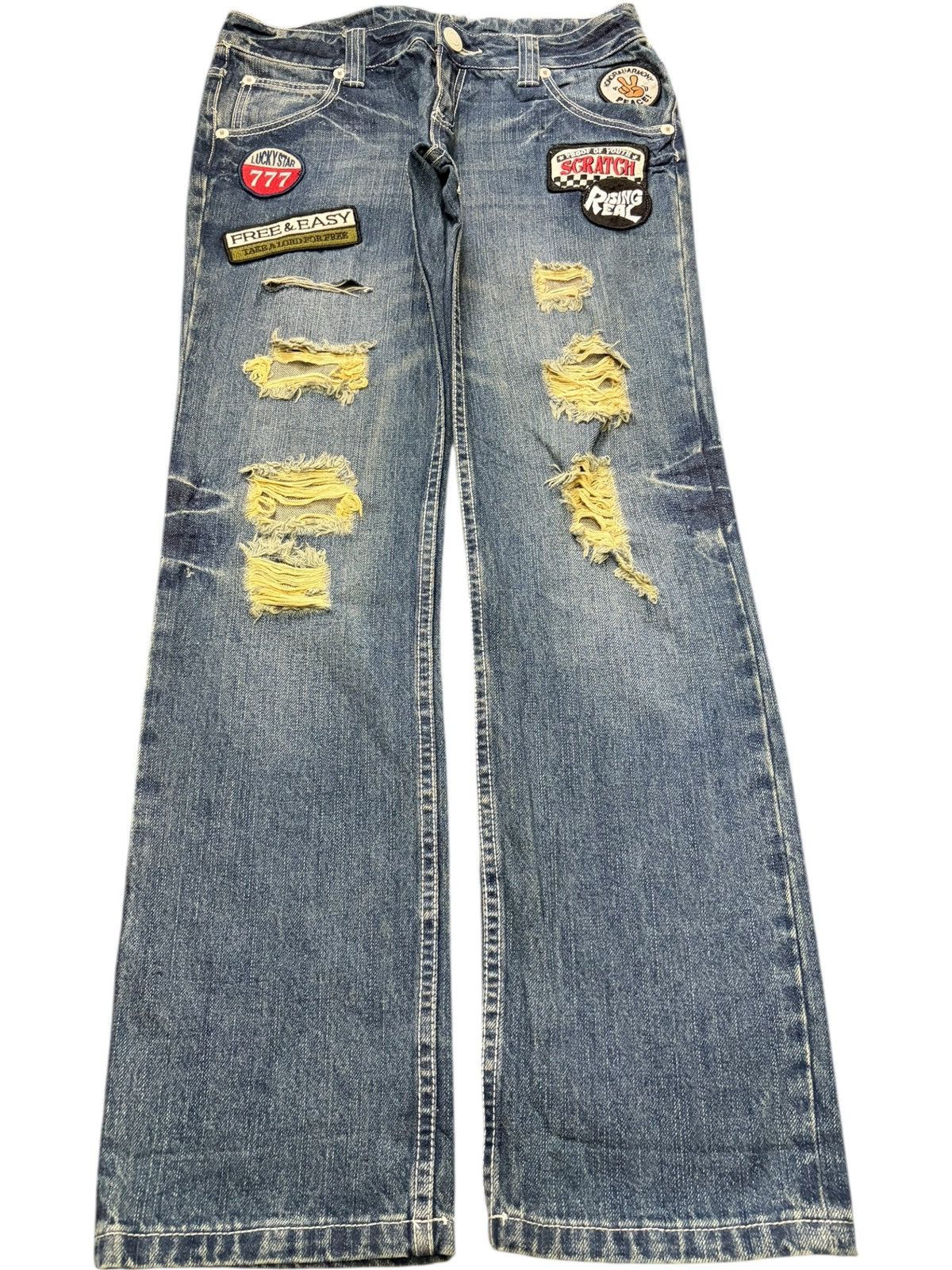 Ksubi Vintage Japanese Brand Rusty Wash Patch Distress Jeans Size 31" - 1 Thumbnail