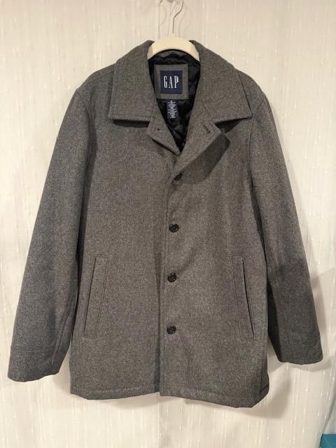 Gap GAP WOOL BLEND GRAY PEACOAT QUILT LINED SINGLE BREAST MEN S Size US S / EU 44-46 / 1 - 1 Thumbnail