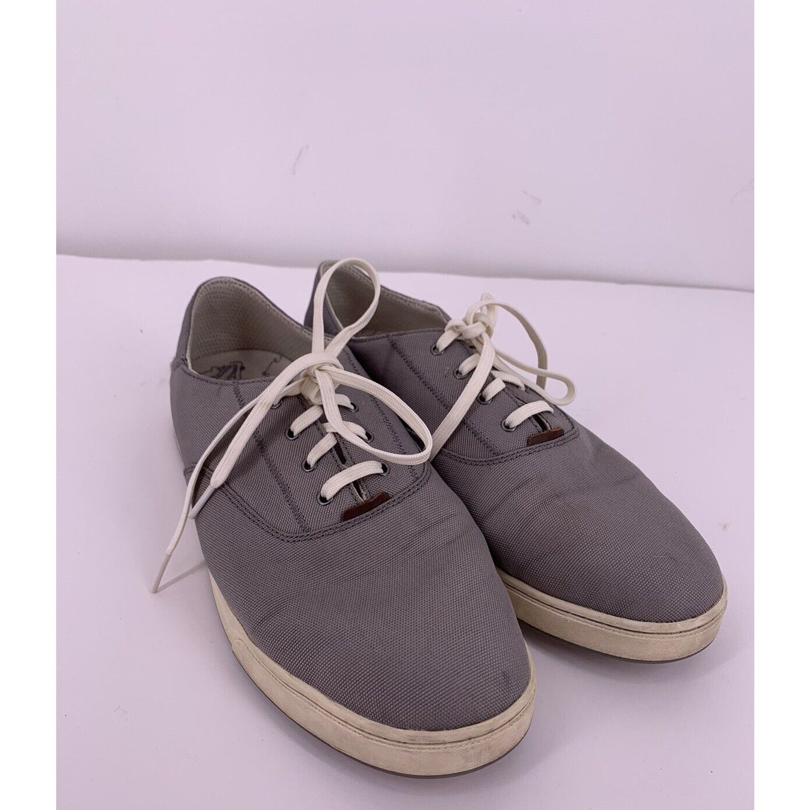 Olukai Olukai Kahu Lace Gray Canvas Lace Up Casual Shoes Sneakers Size US 11.5 / EU 44-45 - 2 Thumbnail