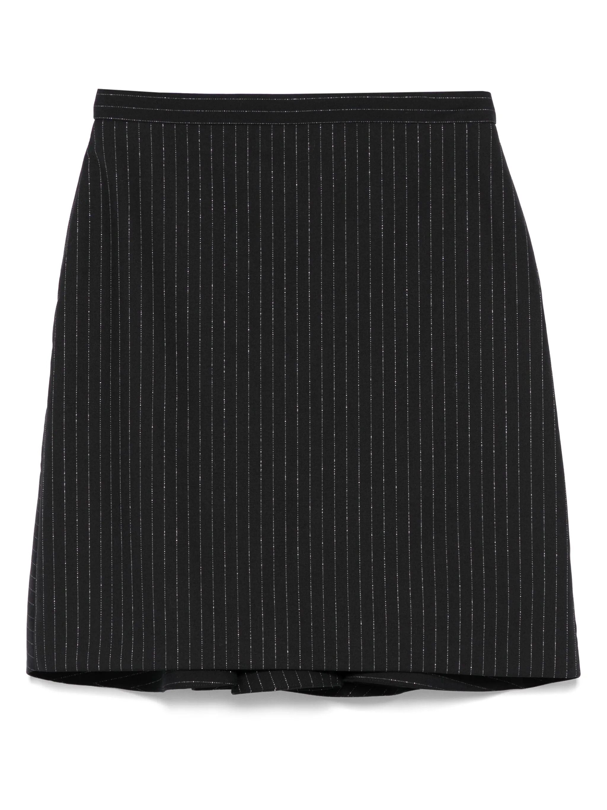 Alexander McQueen o1y0325 Mini Skirt in Black Size 28" / US 6 / IT 42 - 1 Thumbnail