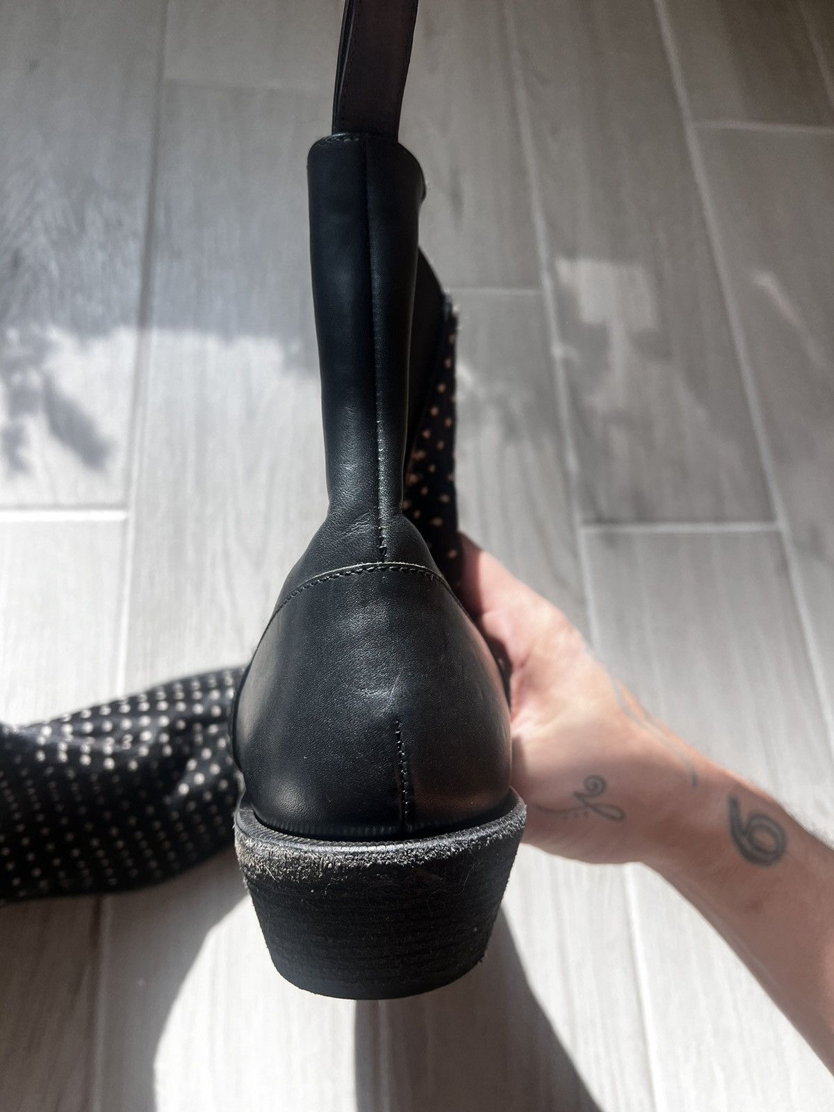 Haider Ackermann Haider Ackermann black polka dot Elasticated Chelsea boots Size US 10 / EU 43 - 14 Thumbnail