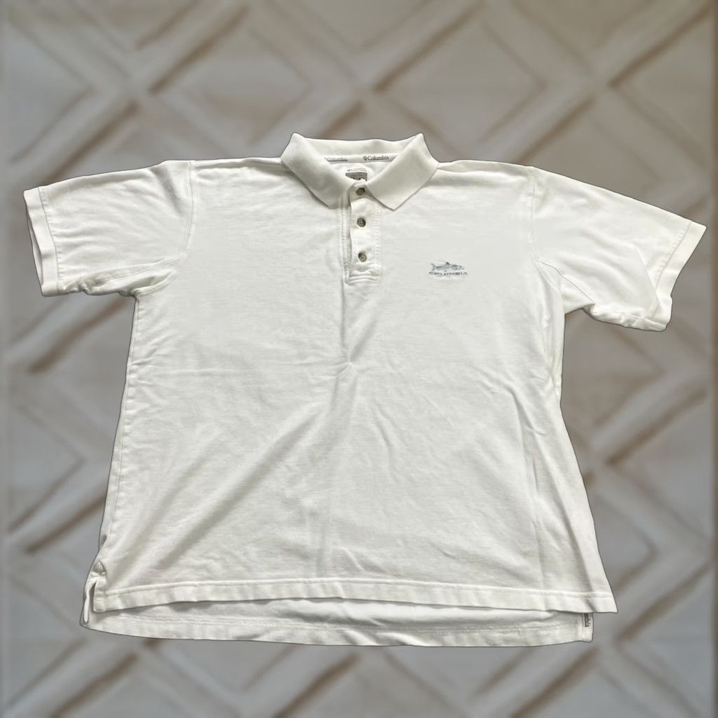 Vintage Columbia Polo Shirt Men Medium White Short Sleeve Active Golf Rugby Casual Mens Size US M / EU 48-50 / 2 - 1 Thumbnail