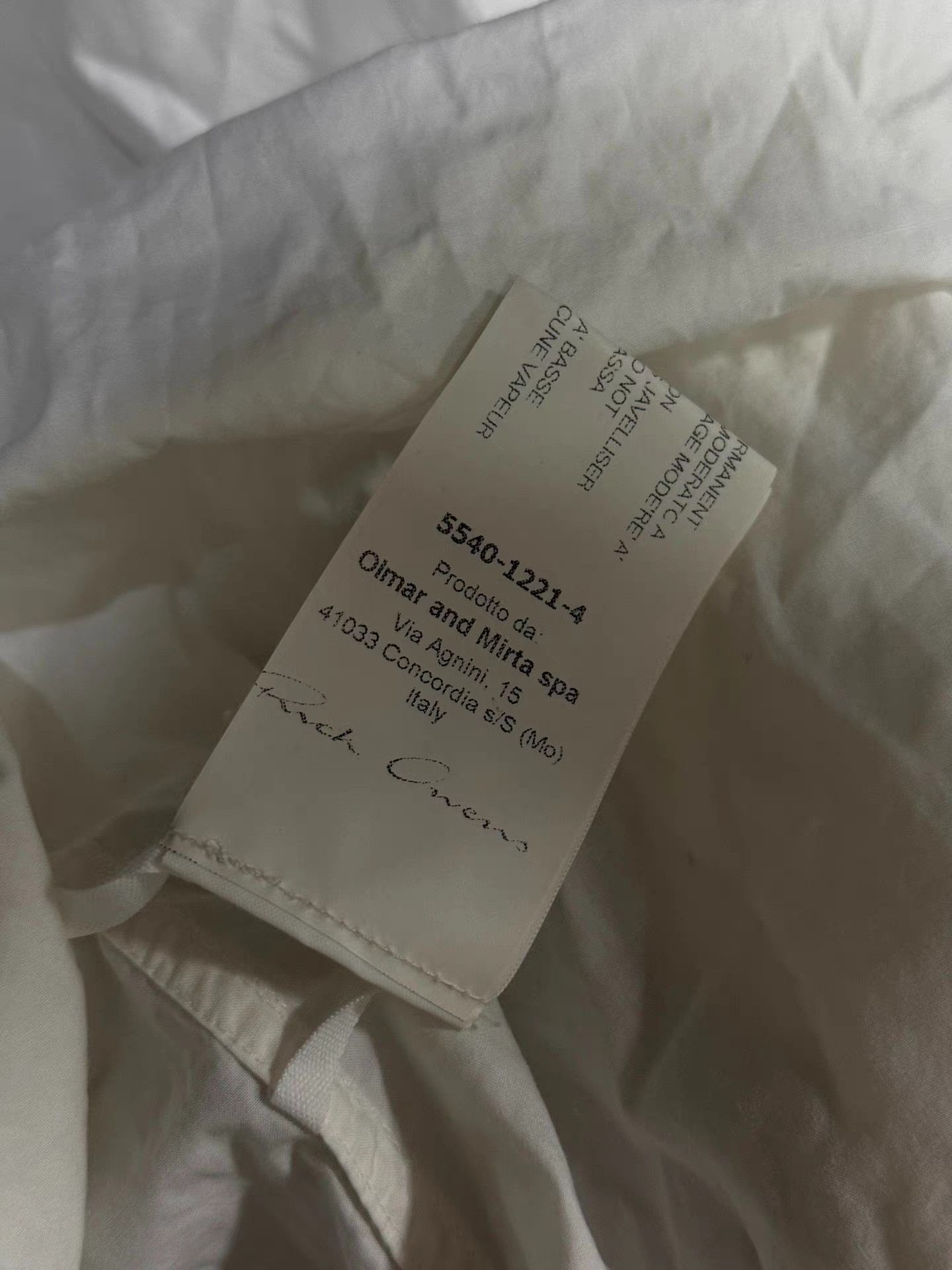 Rick Owens Rick Owens 15FW mainline collarless white shirt. Size US L / EU 52-54 / 3 - 8 Thumbnail