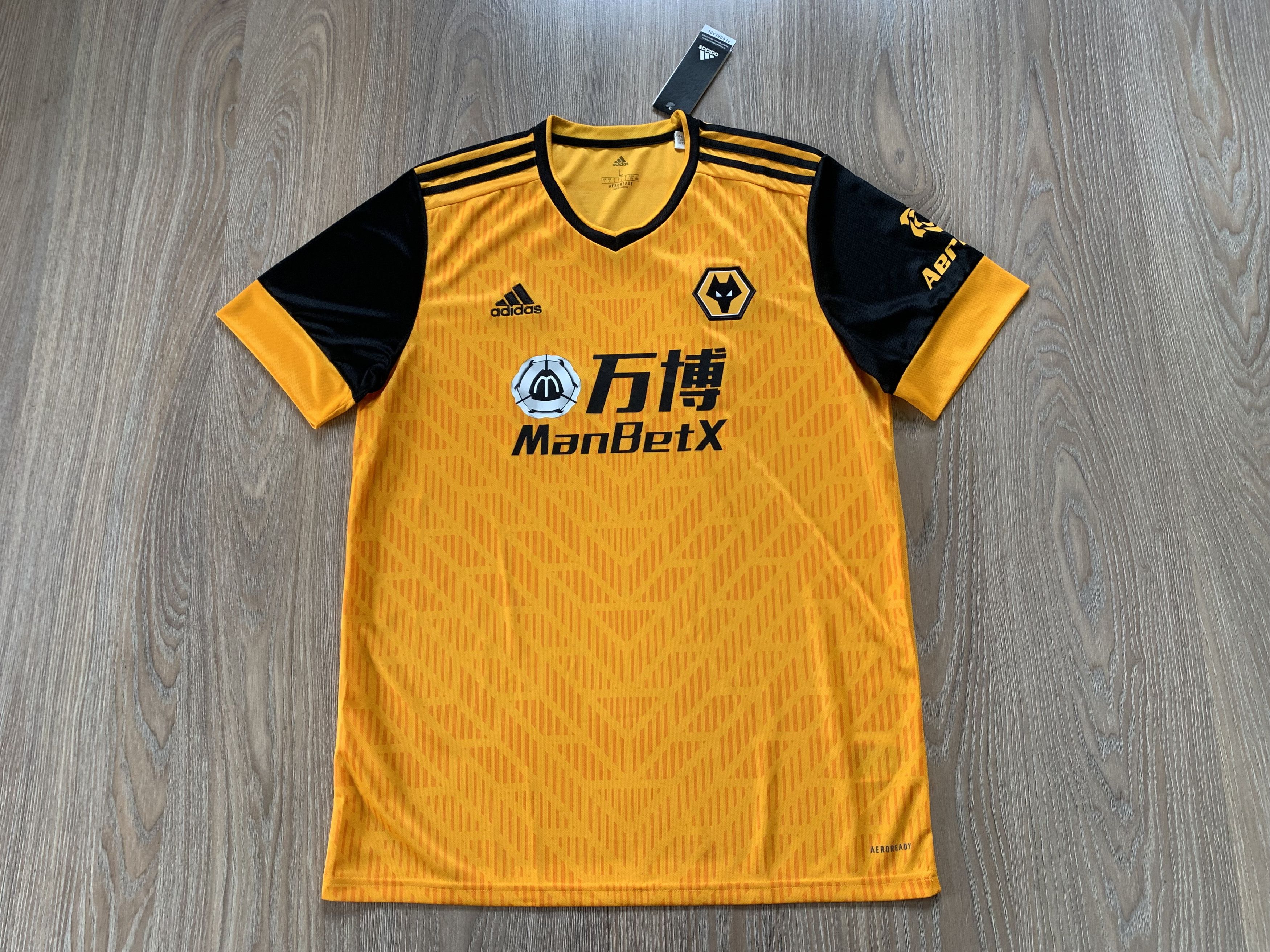 Adidas × Vintage Adidas Wolves Home Shirt Jersey 2020 Size US L / EU 52-54 / 3 - 3 Thumbnail