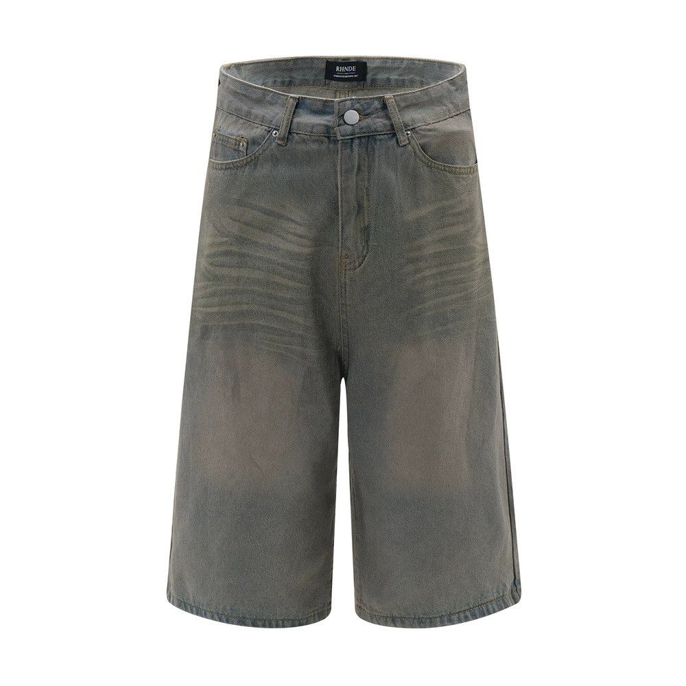 Jean Men's punk straight oversize distressed washed denim shorts Size US 32 / EU 48 - 1 Thumbnail