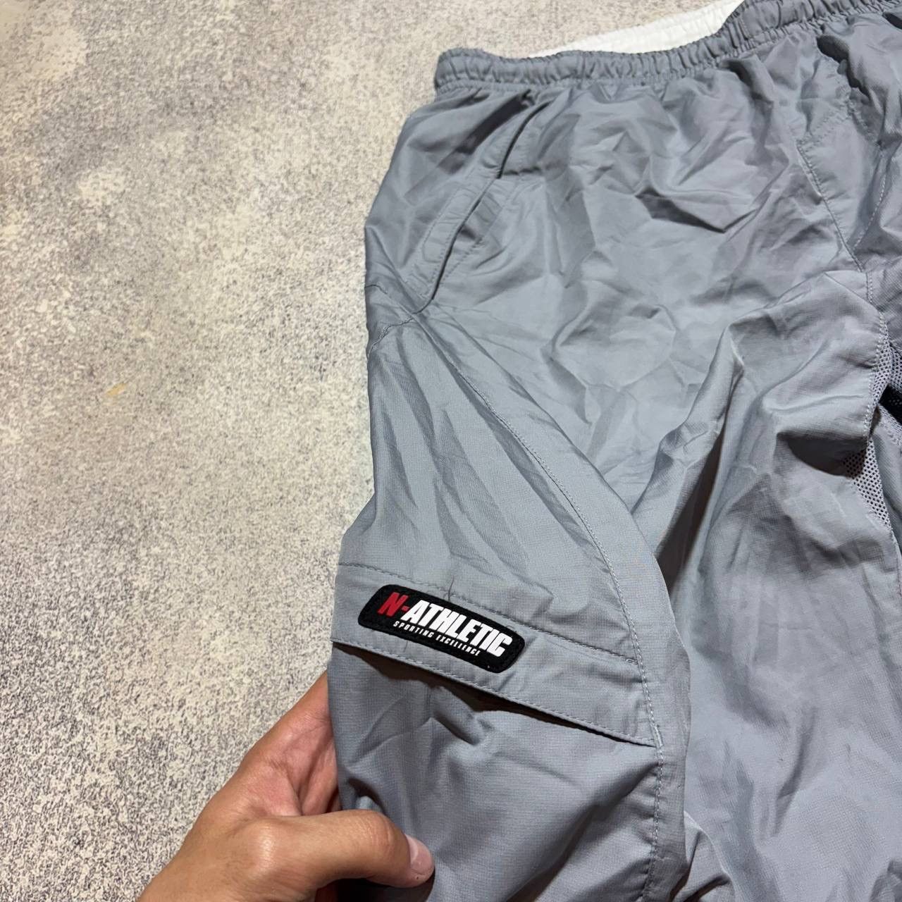 Nike Vintage Nike Shorts Nylon Swoosh Grey Mens size M Size US 30 / EU 46 - 4 Thumbnail