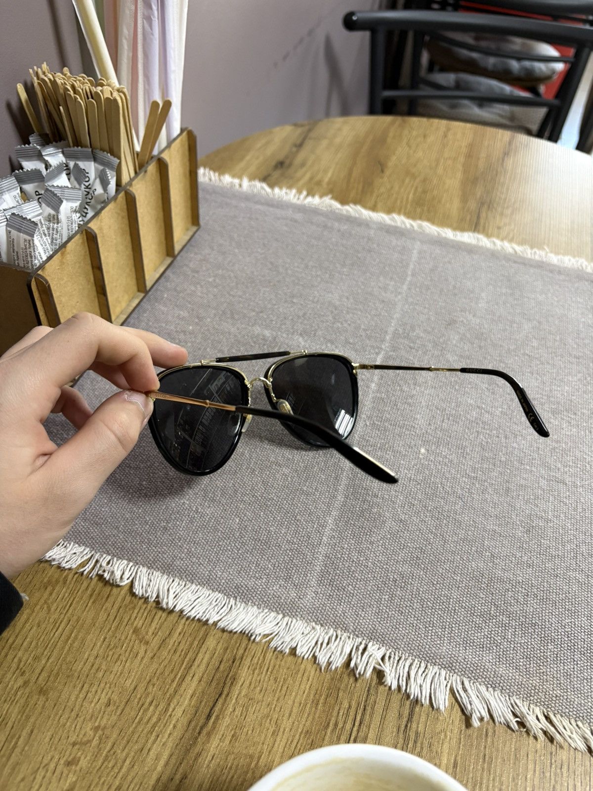 Gucci Gucci by Tom Ford Era Aviator Sunglasses Size ONE SIZE - 13 Thumbnail