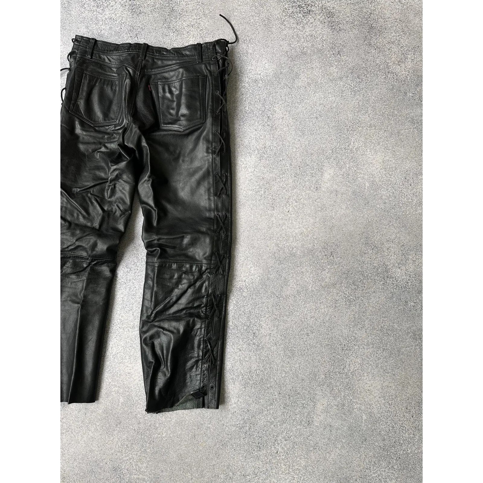 Vintage VTG Genuine Leather Nashville Leather Company Rock Pants Size US 32 / EU 48 - 12 Thumbnail