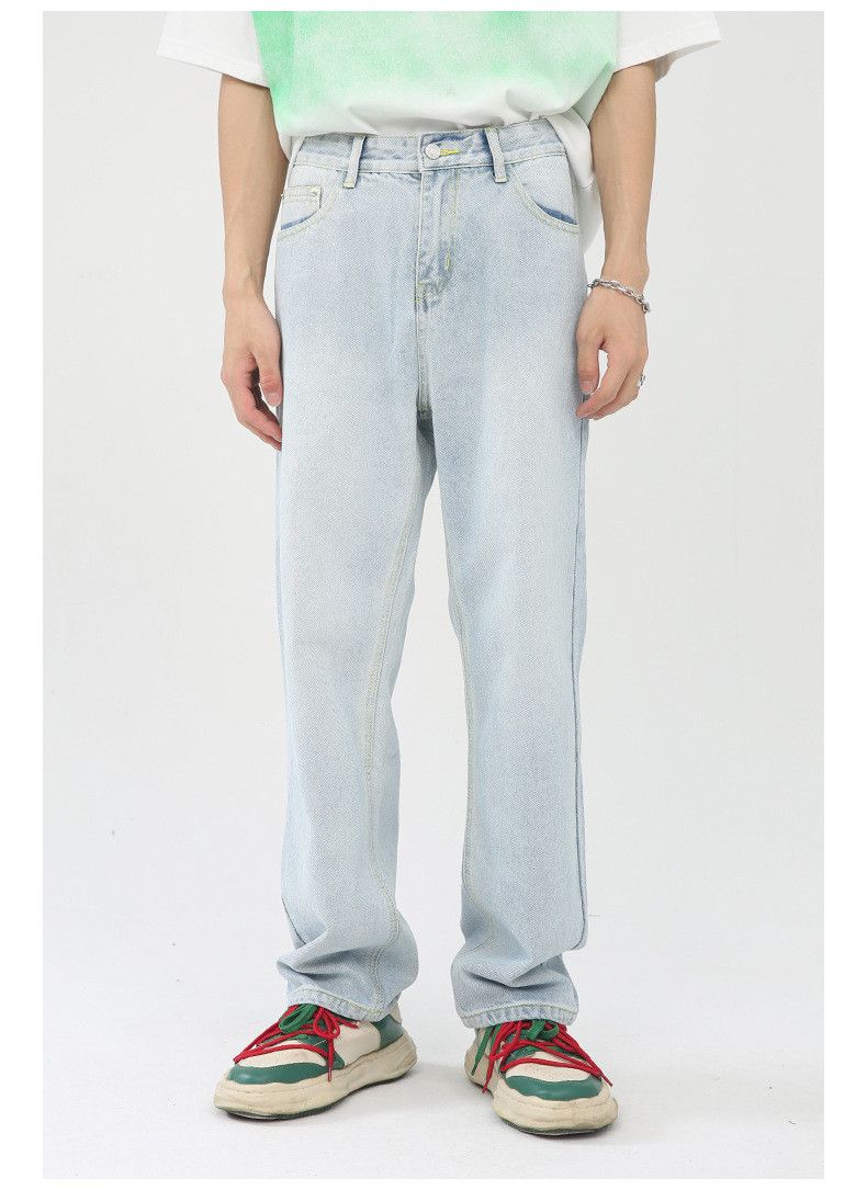Japanese Brand Japanese retro men's casual trendy loose jeans Size US 32 / EU 48 - 1 Thumbnail