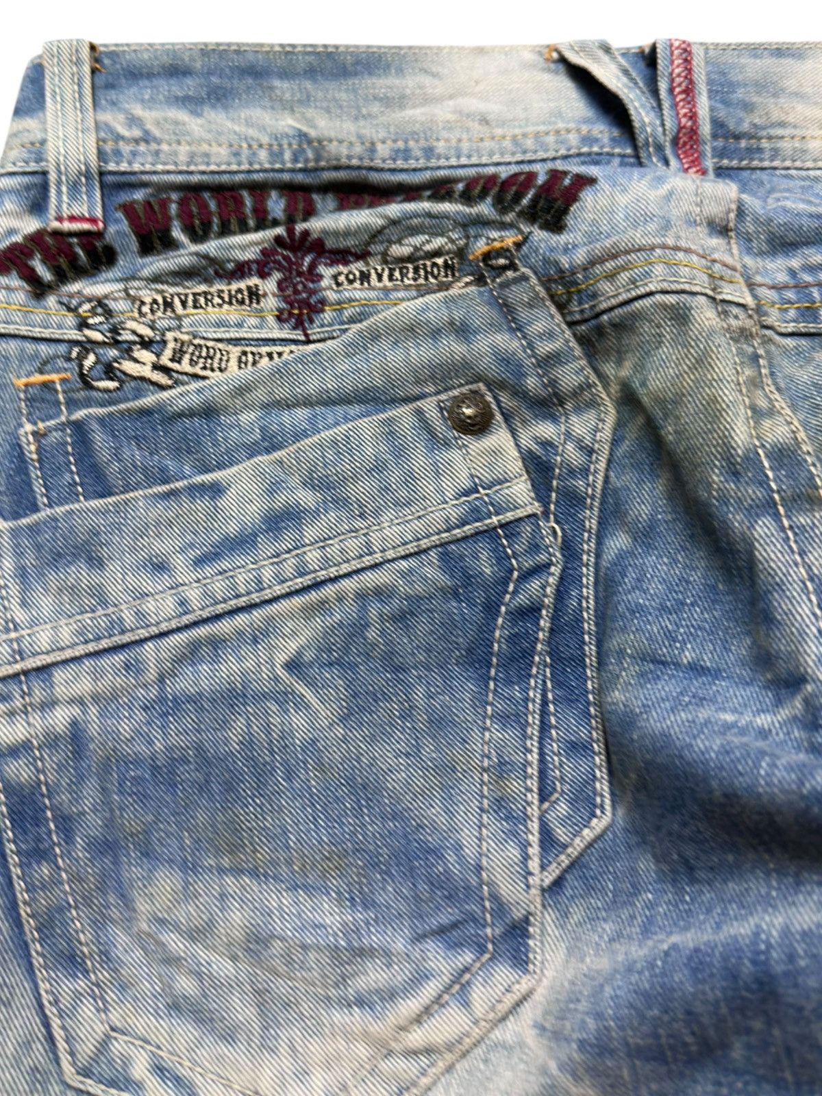 Kapital Vintage Japanese Brand Skull Embroidery Mudwash Denim Size US 34 / EU 50 - 7 Thumbnail