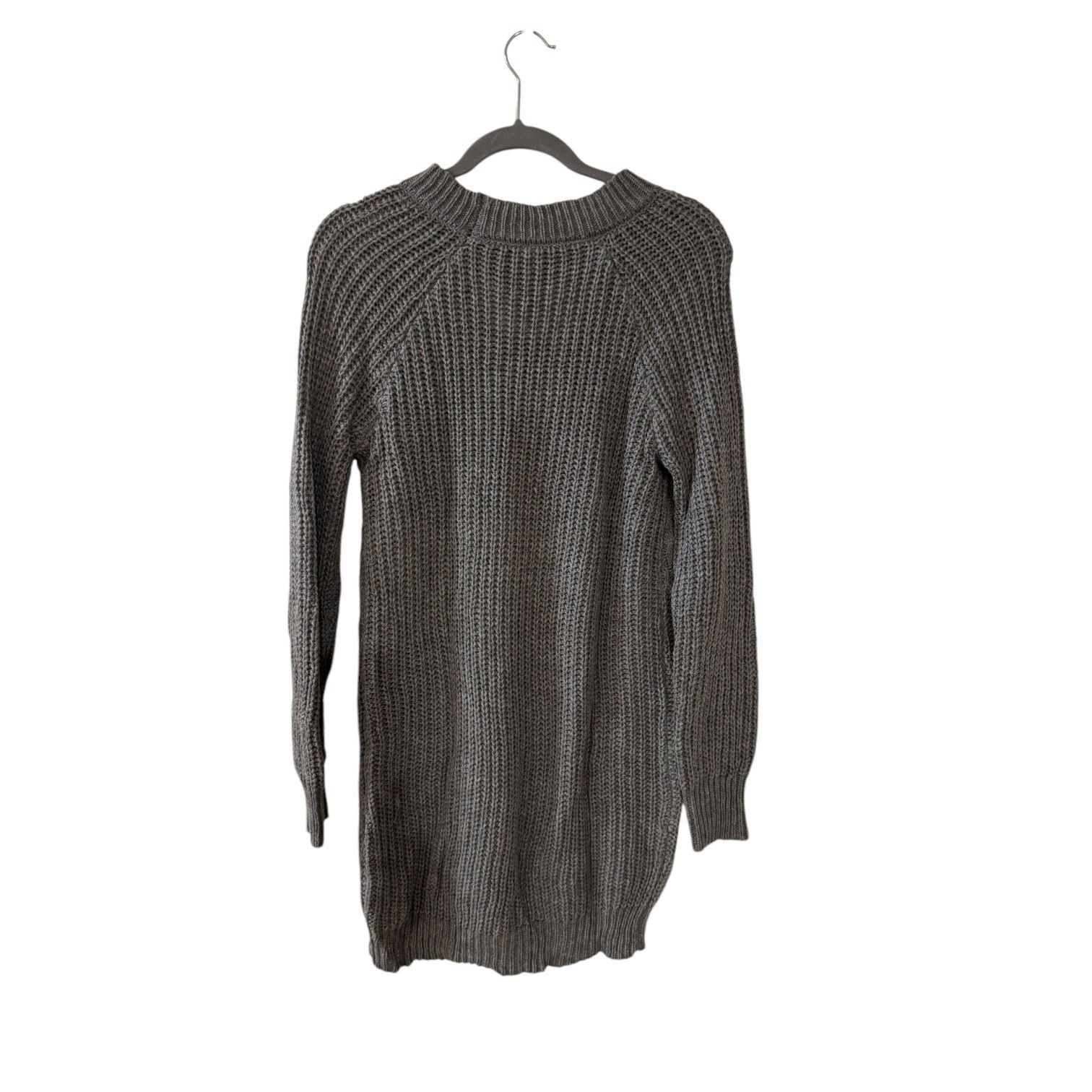 Other No Boundaries Knitted Gray Sheath Sweater Dress Large 11/13 Size L / US 10 / IT 46 - 7 Thumbnail