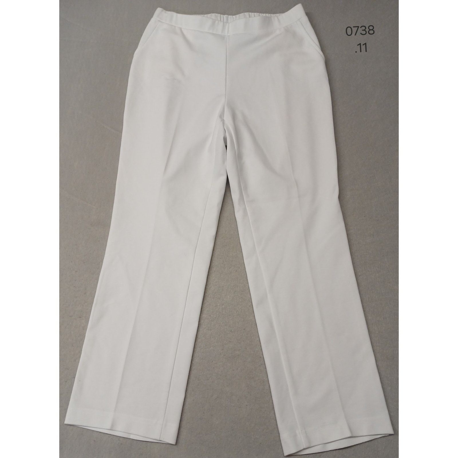 Other Allison Daley (10) White Soft Stretch Wide Leg Trousers Size 32" / US 10 / IT 46 - 1 Thumbnail