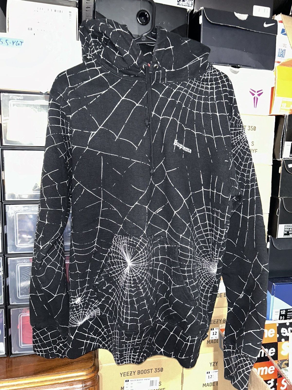 希少‼️ Supreme Spider Web Hoodie Black Buy Supreme x Vanson Leathers Spider Web Zip Up Hooded