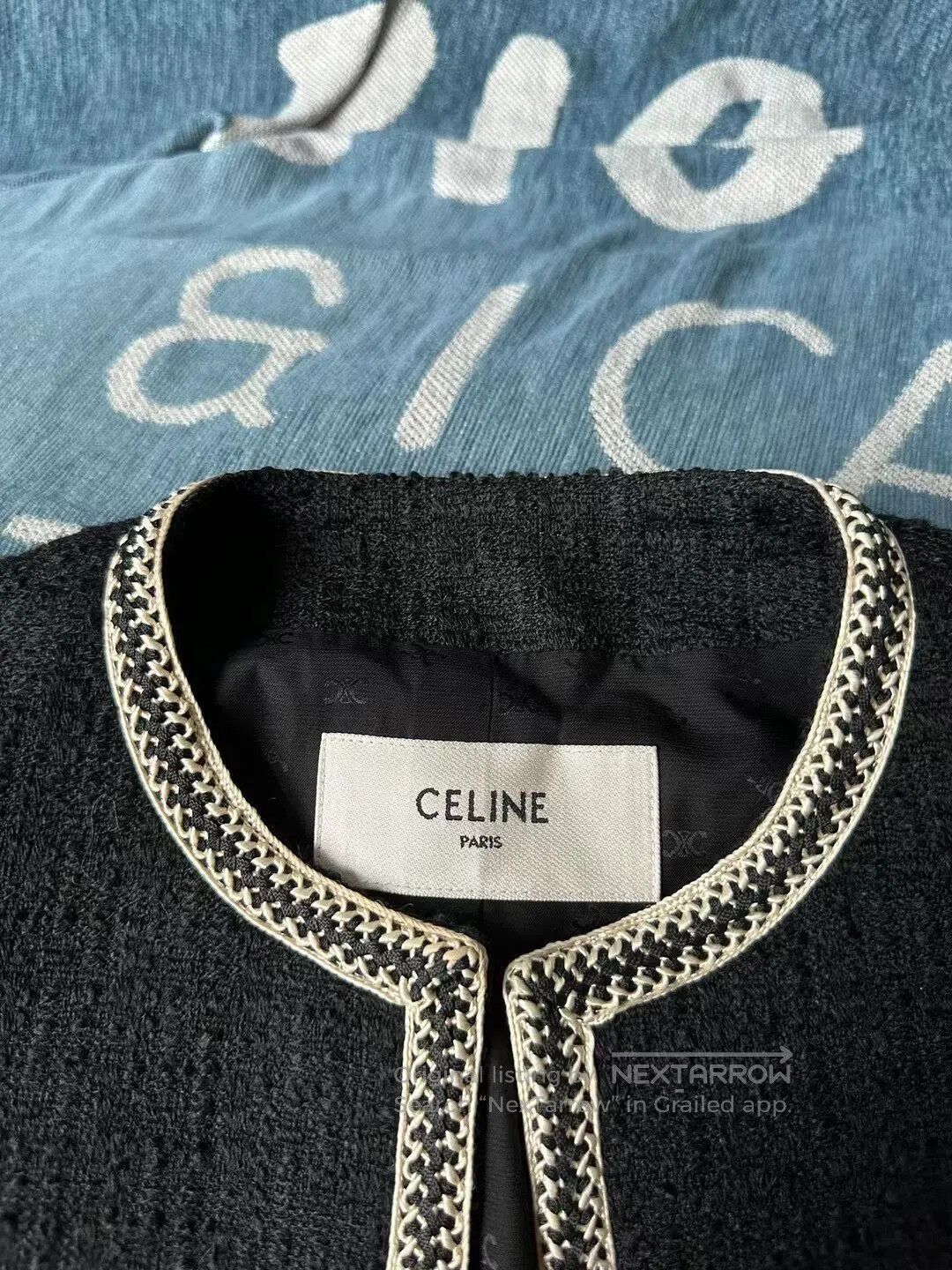 Celine CELINE Tweed Woven Chanel-Style Jacket| Size M / US 6-8 / IT 42-44 - 3 Thumbnail