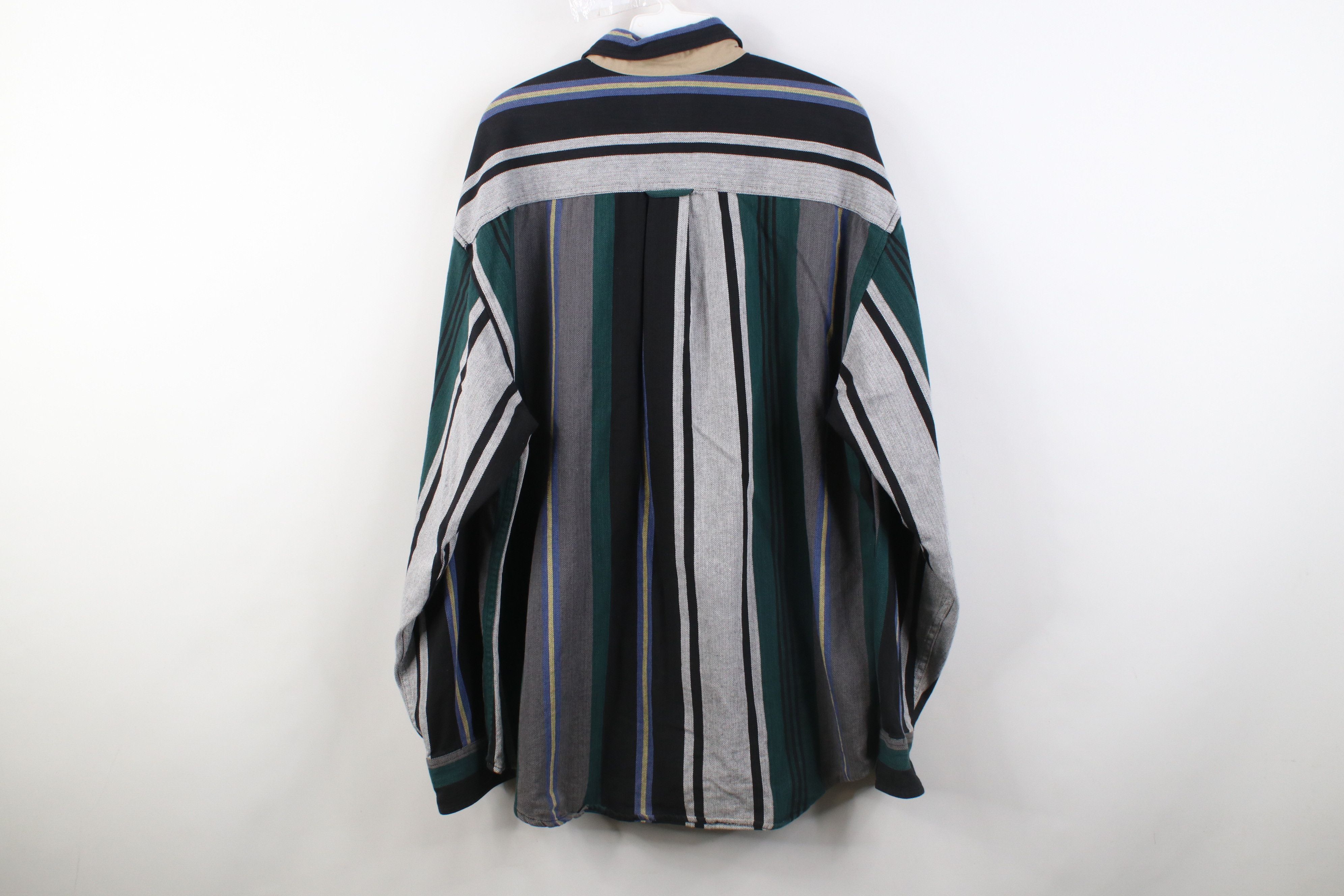 Vintage Vintage 90s Streetwear Herringbone Flannel Button Down Shirt Size US L / EU 52-54 / 3 - 9 Thumbnail
