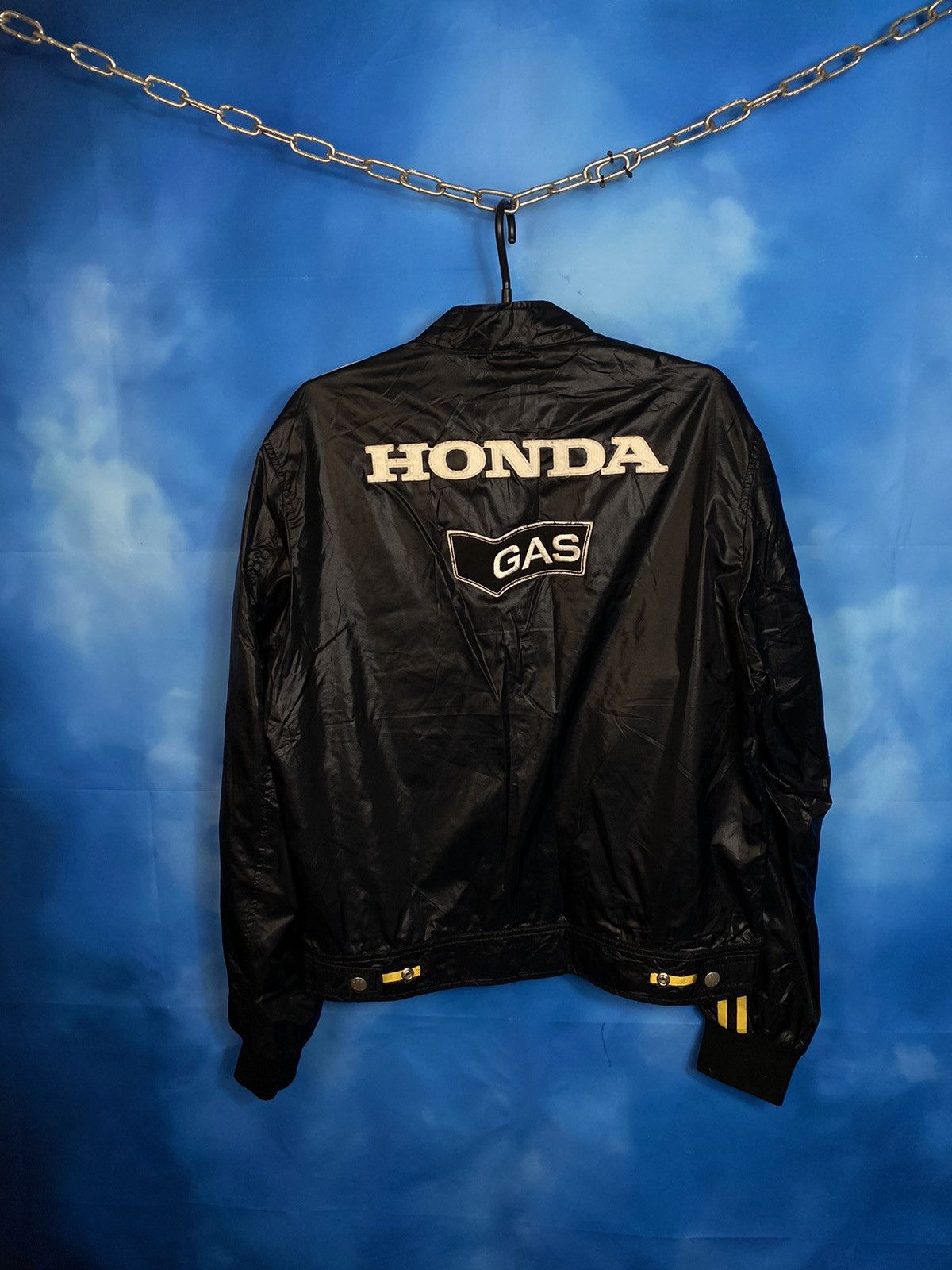 Honda × Vintage 💥 Gas x Honda bike racing nylon jacket y2k Size US L / EU 52-54 / 3 - 5 Thumbnail