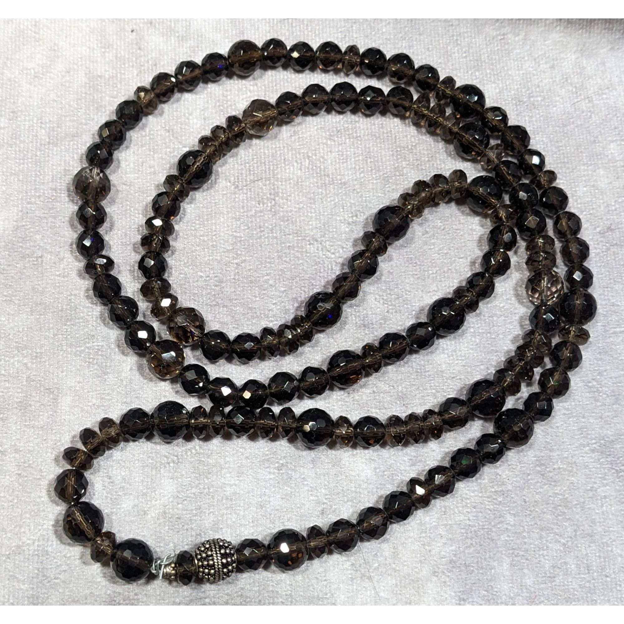 Other Vintage Glam Brown Faceted Crystal Glass Beaded Necklace Size ONE SIZE - 5 Thumbnail