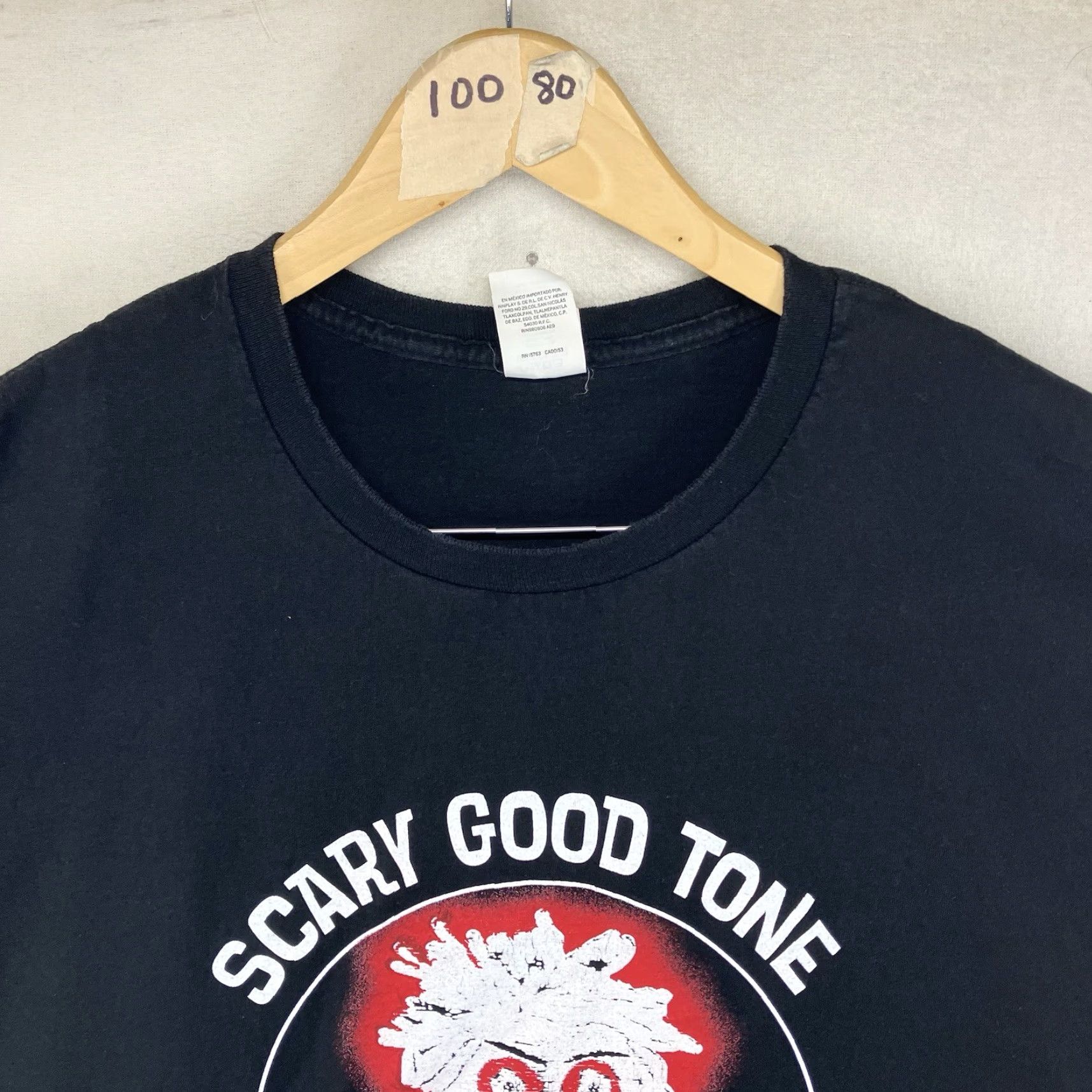 Hanes VINTAGE Hanes Effects Pedal T Shirt XL Black Crew Neck Short Sleeve Logo 90s Music USA Mens T-Shirt Size US XL / EU 56 / 4 - 7 Thumbnail