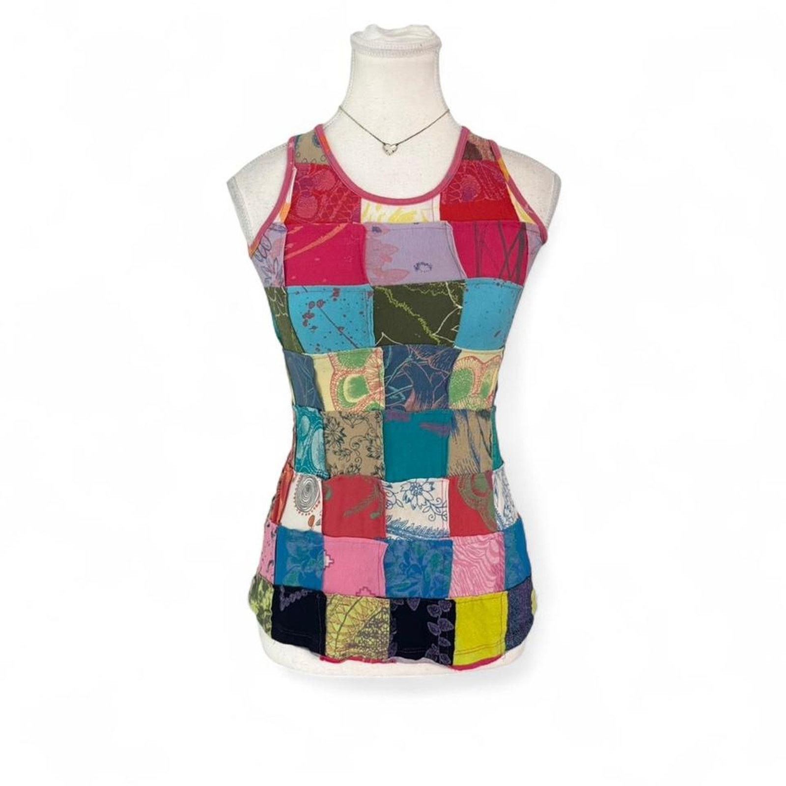 Other Juana de Arco 2000s patchwork artsy tank top floral size m Size M / US 6-8 / IT 42-44 - 1 Thumbnail