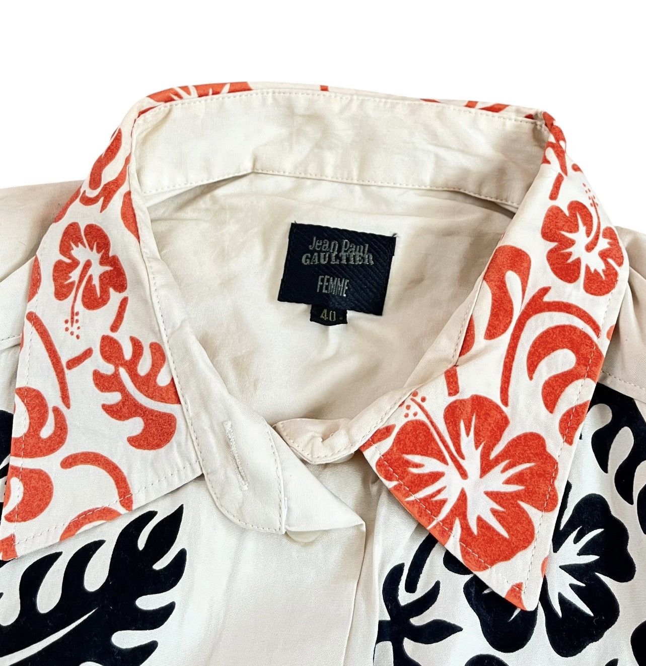 Jean Paul Gaultier TAX FREE 🇺🇸 jean paul gaultier femme floral button up shirt Size US M / EU 48-50 / 2 - 5 Thumbnail