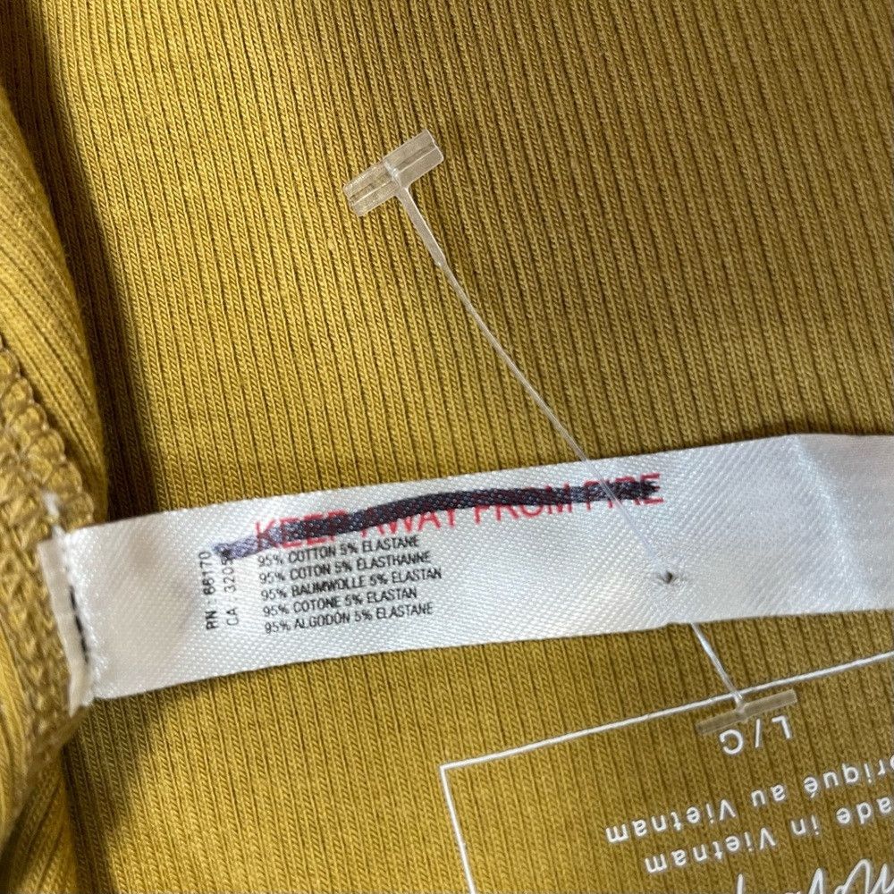Free People New Free People FP Movement Mustard Cotton Open Air Tank To Size L / US 10 / IT 46 - 8 Thumbnail