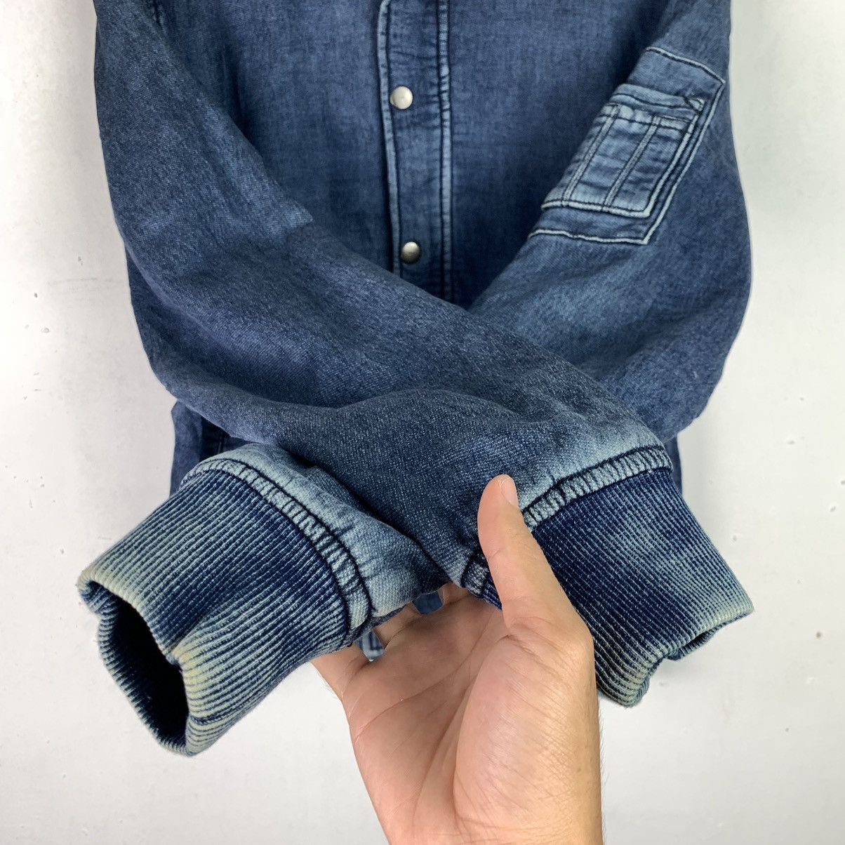 Vintage × Zara Vintage Zara 1975 Denim Bomber Jacket Size US M / EU 48-50 / 2 - 7 Thumbnail