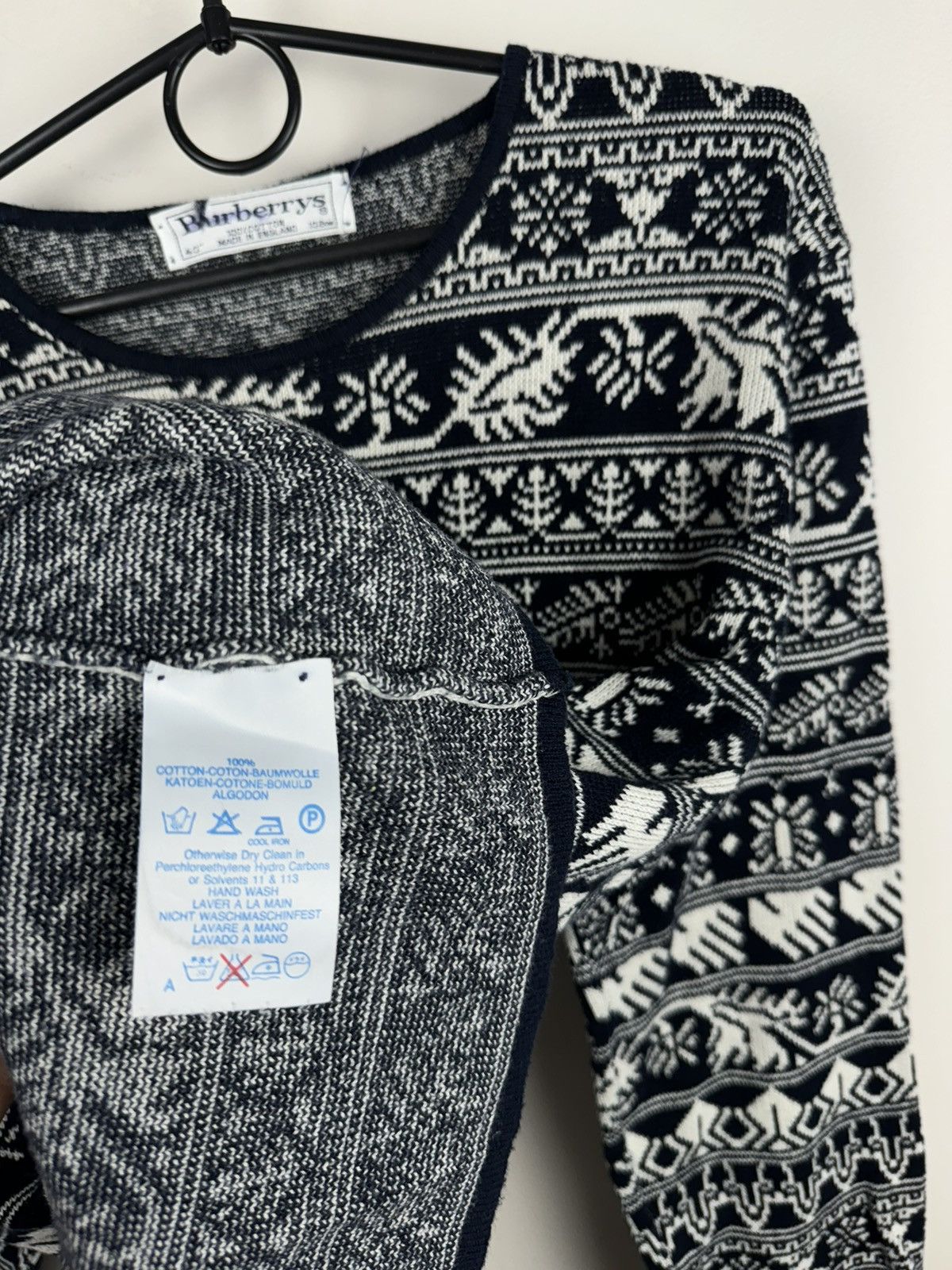 Burberry × Vintage Vintage rare sweater Burberry 90s original casual item Size US M / EU 48-50 / 2 - 3 Thumbnail