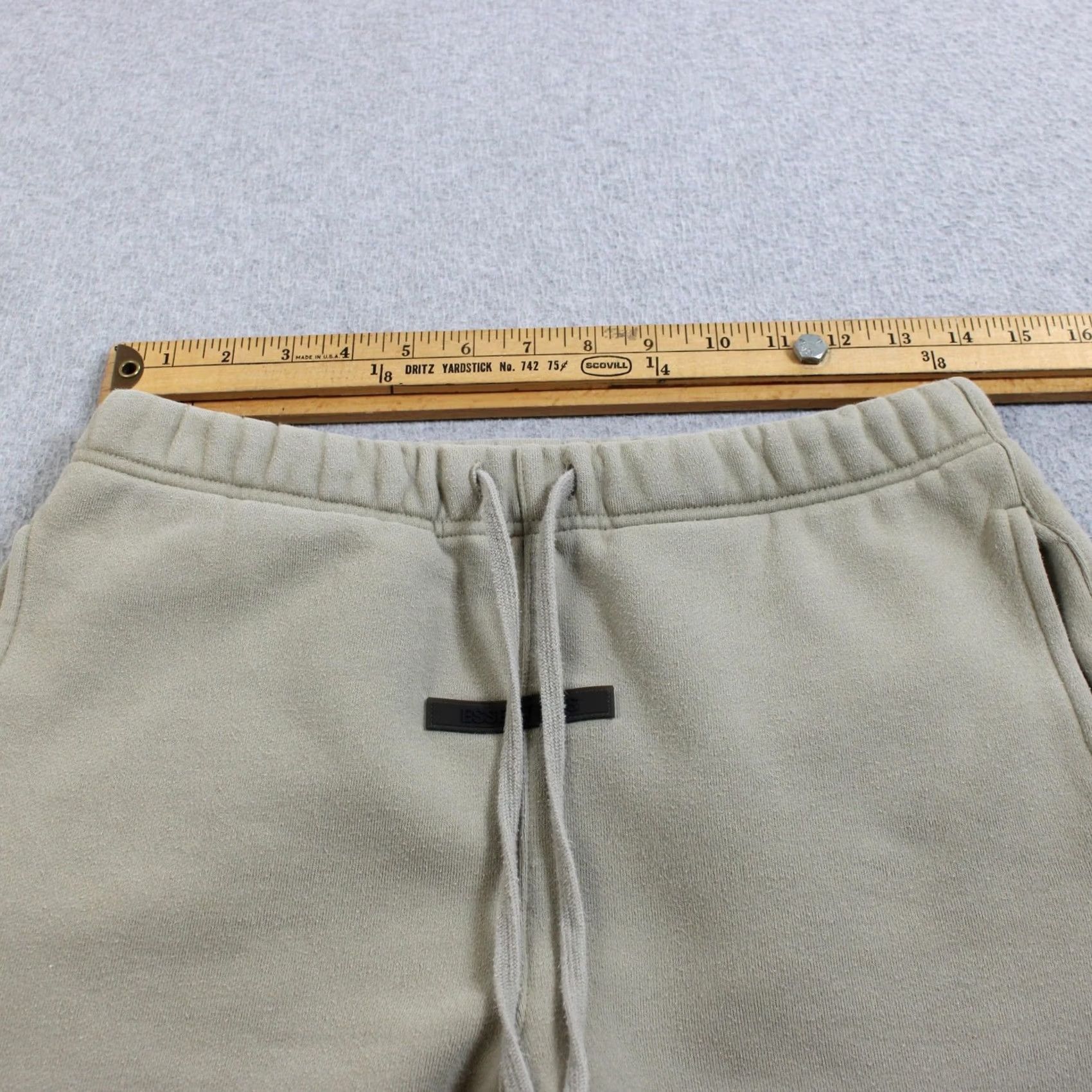 Vintage Fear of God Essentials Fleece Sweatpants - Mens Small Beige Size US 29 - 5 Thumbnail