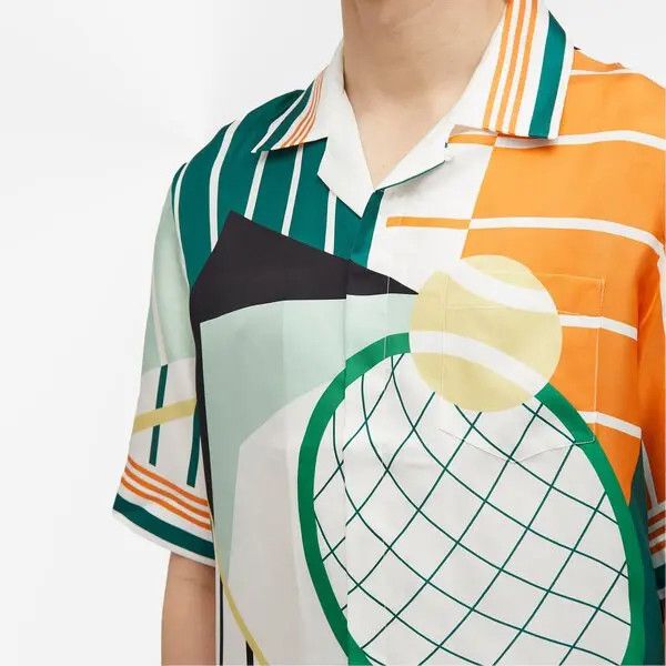 Casablanca o1mle0326 Cuban Collar Short Sleeve Shirt in Multicolor Size US XXL / EU 58 / 5 - 5 Thumbnail