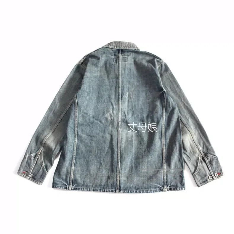 Neighborhood Neighborhood Four-pocket Destroyed Oiled Washed Denim Jack Size US M / EU 48-50 / 2 - 9 Thumbnail