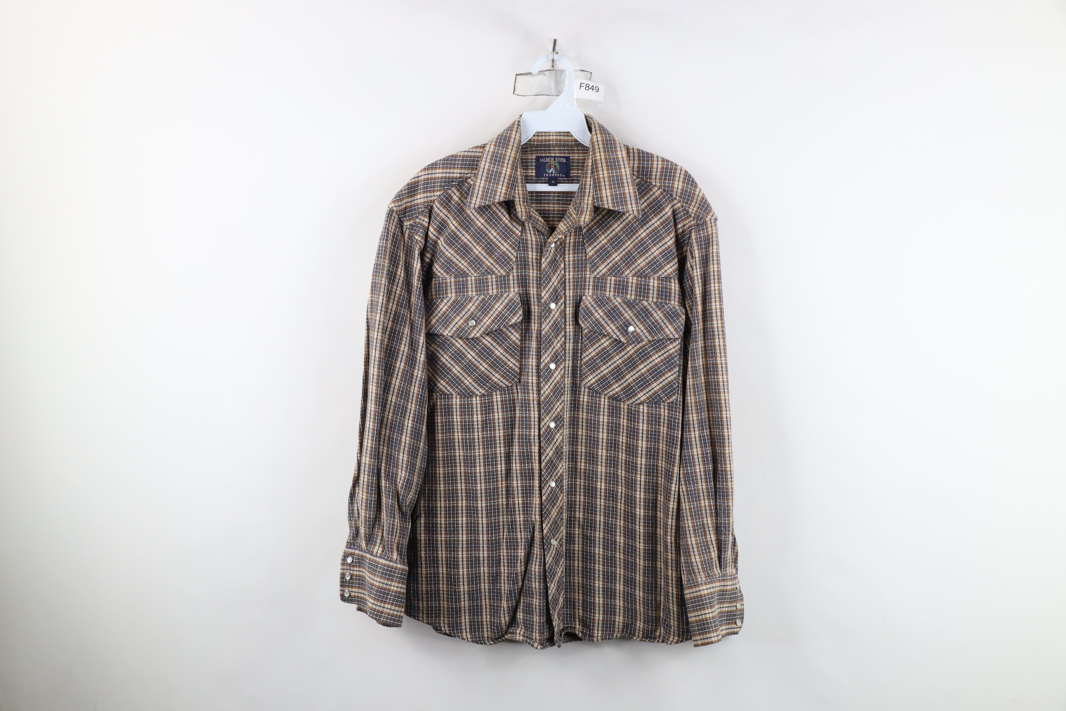 Vintage Vintage 90s Streetwear Heavyweight Flannel Snap Button Shirt Size US M / EU 48-50 / 2 - 1 Thumbnail