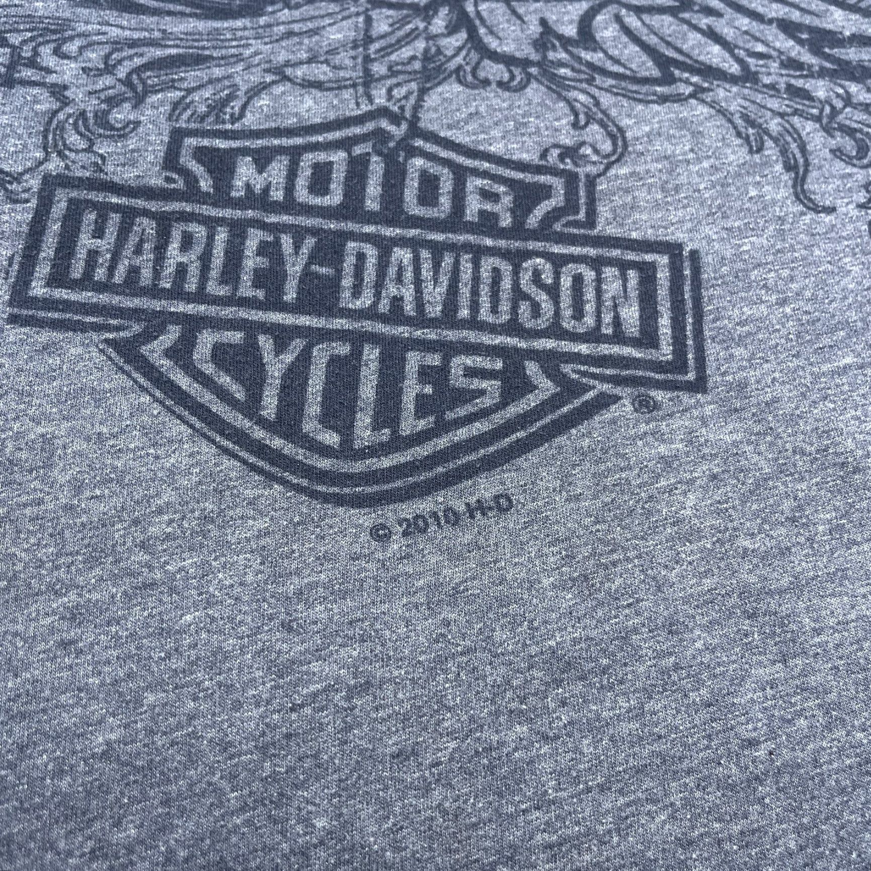 Harley Davidson Harley Davidson Shirt Men XL Gray Tee Biker Skull Wings MMA All Over Print Size US XL / EU 56 / 4 - 4 Thumbnail
