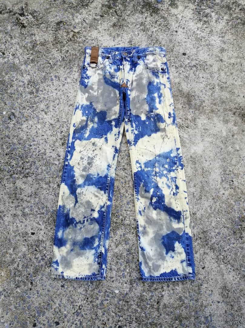 Designer Ayor Acid / Bleach Washed Denim Jeans Size US 31 - 6 Thumbnail