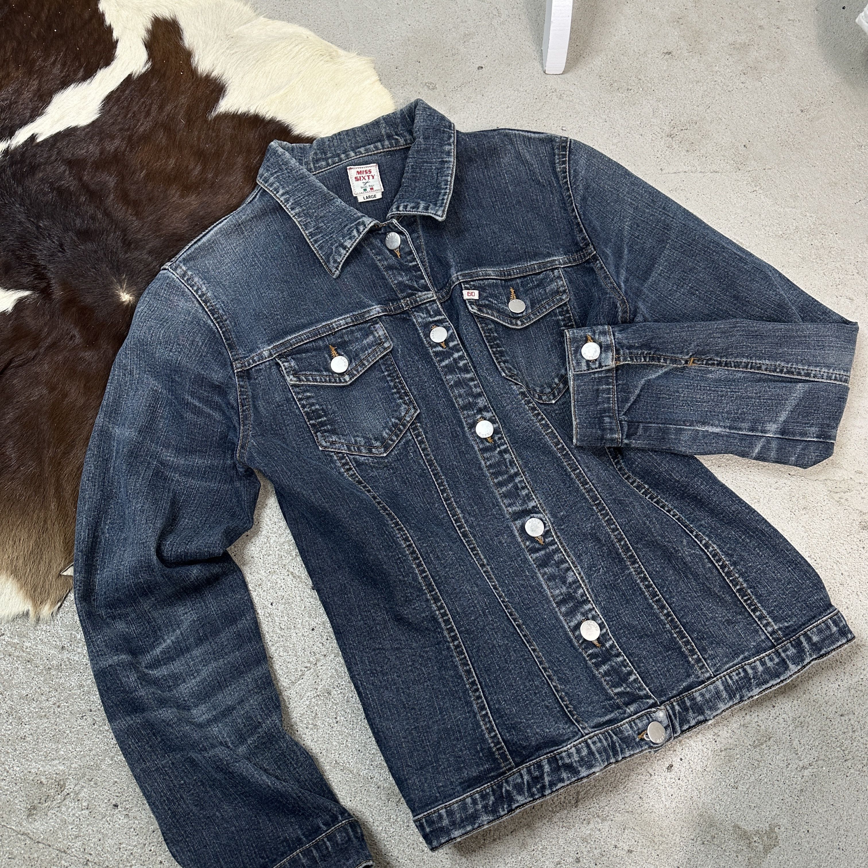 Miss Sixty × Vintage Miss Sixty Y2K Vintage Fitted Denim Jacket Size M / US 6-8 / IT 42-44 - 4 Thumbnail