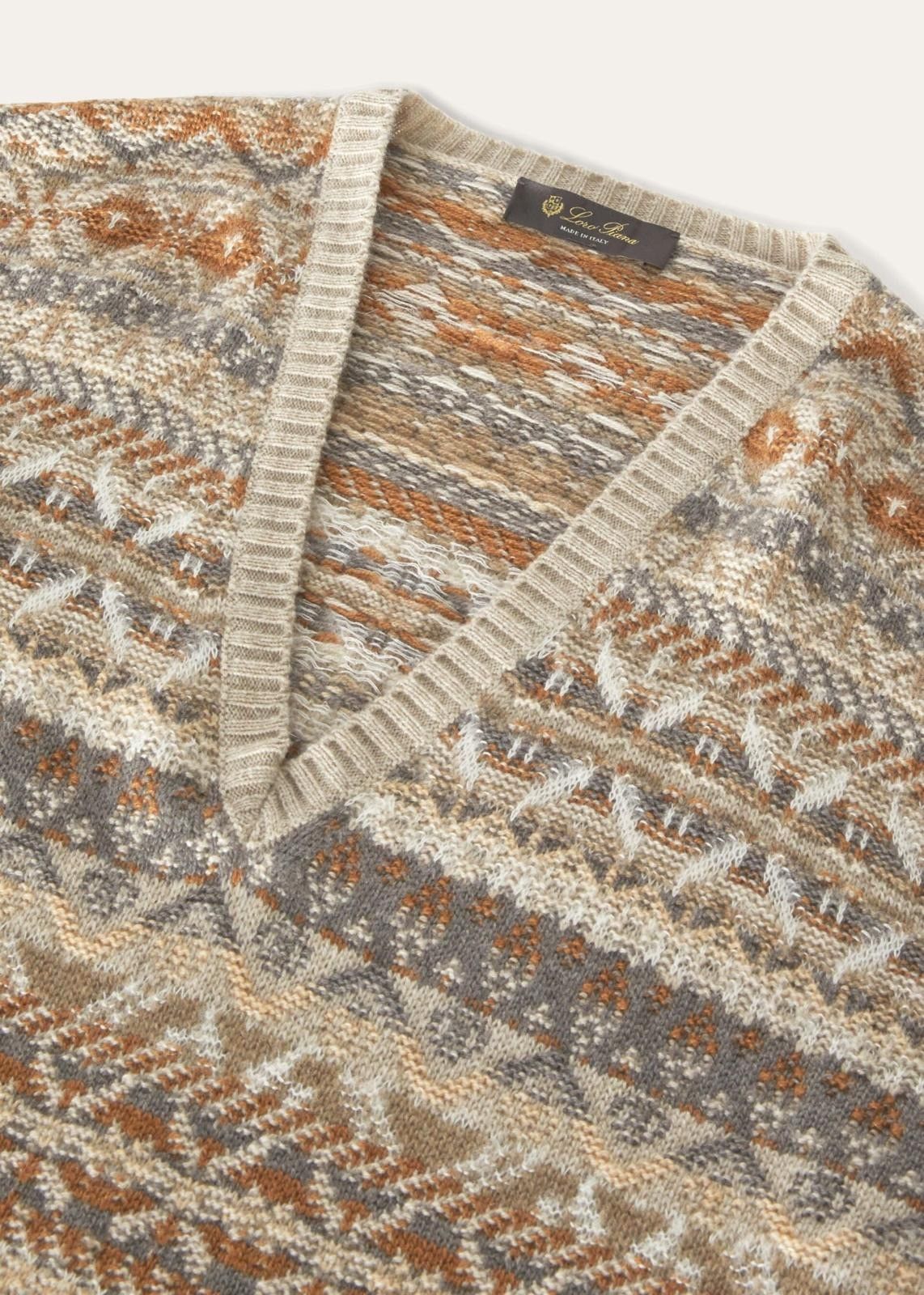 Loro Piana o1srvl11e0824 Kalgoorlie V-Neck Sweater in Multicolor Size M / US 6-8 / IT 42-44 - 6 Thumbnail