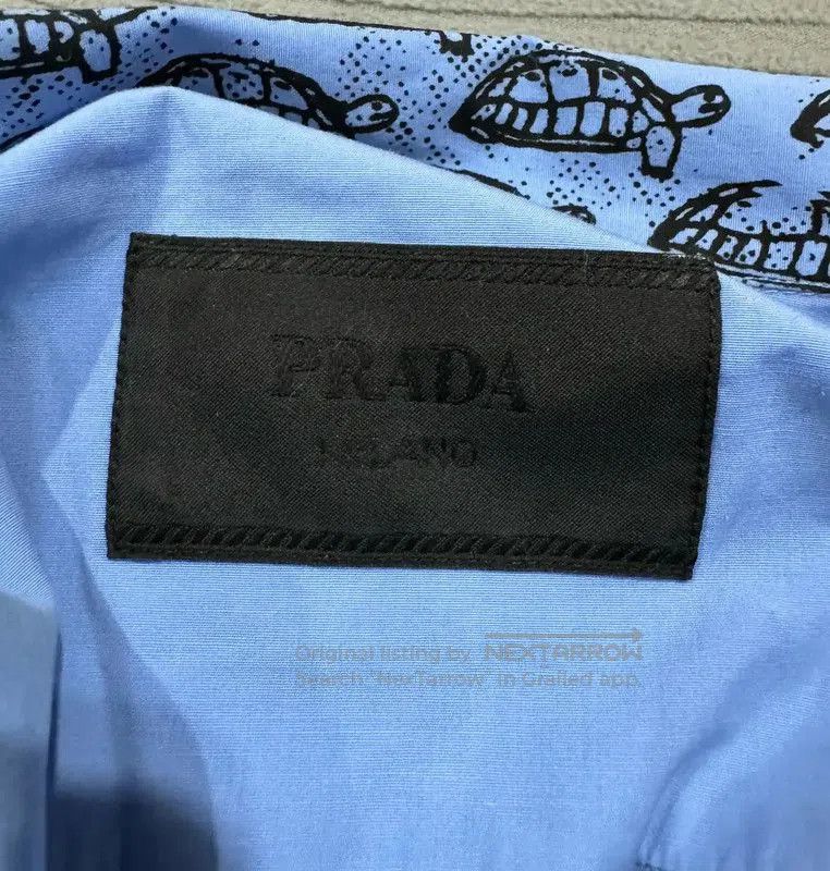 Prada Prada Blue Cotton Men's Shirt XL. Size US XL / EU 56 / 4 - 3 Thumbnail