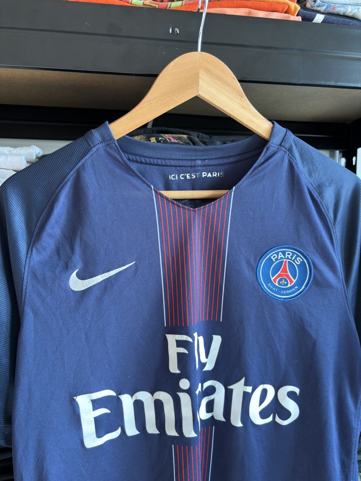 Nike PSG Nike Paris Saint-Germain Home Kit Soccer Jersey Drill Size US M / EU 48-50 / 2 - 2 Thumbnail