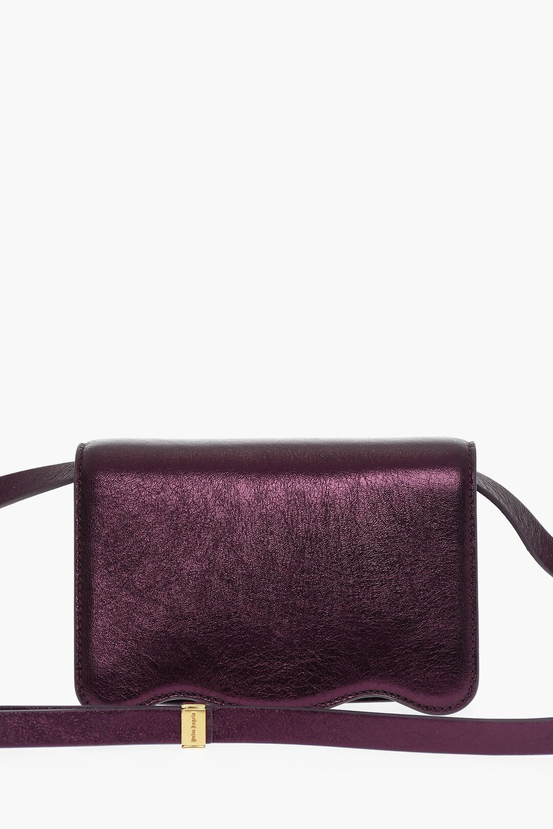 og1mm0724 Size: OS / Metallic Leather Crossbody Bag Purple