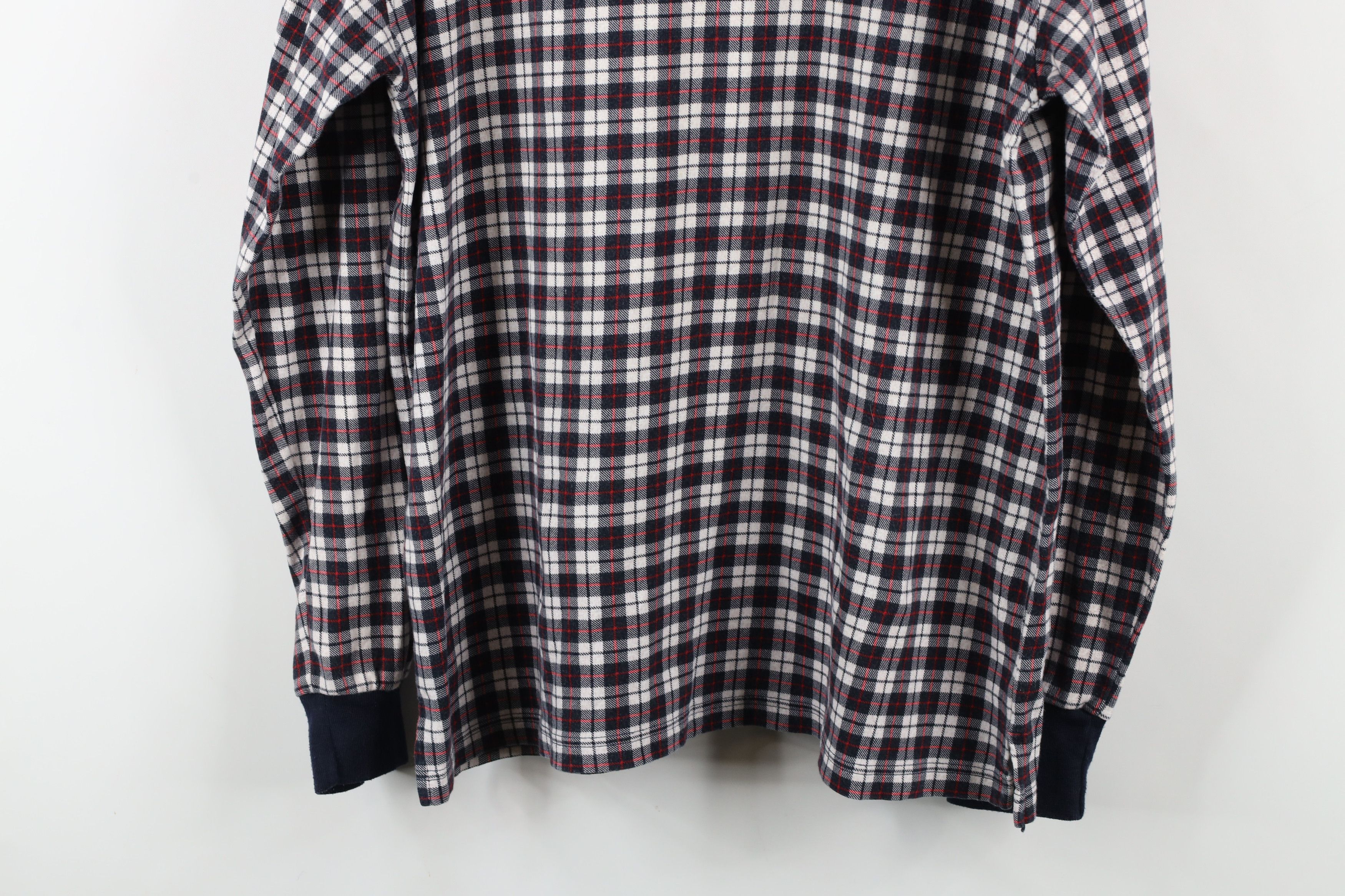 Vintage Vintage 90s Streetwear Long Sleeve Rugby Polo Shirt Plaid Size US L / EU 52-54 / 3 - 9 Thumbnail