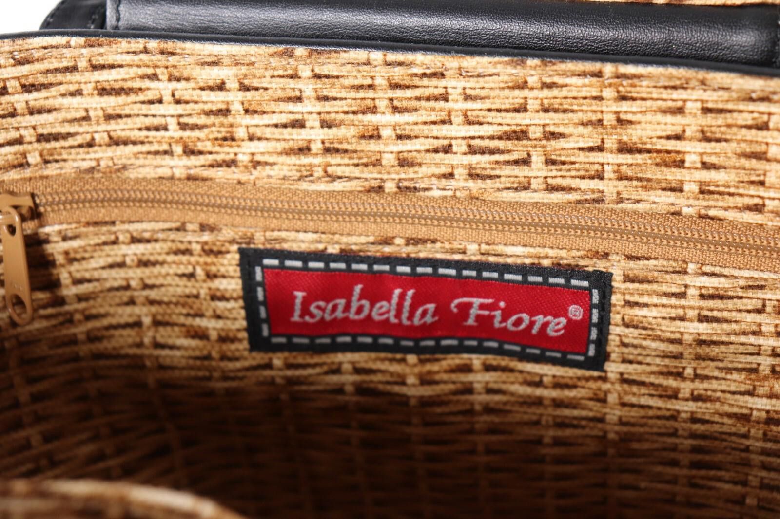 Designer Isabella Fiore Black Cherry Flower Beaded Basket Handbag Bag Size ONE SIZE - 9 Thumbnail