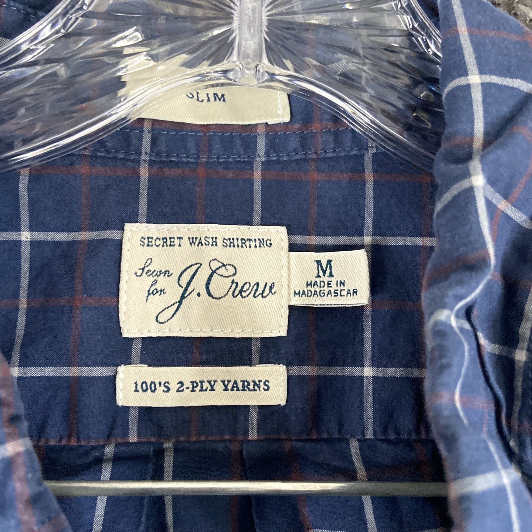 J.Crew J.CREW Men's Long Sleeve Blue Plaid Button-Up Shirt Size M Size US M / EU 48-50 / 2 - 6 Thumbnail